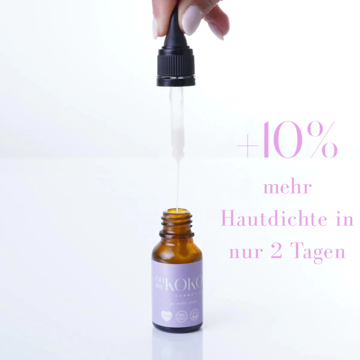 OhMyKoko | Set Lippenpflege und Augencontour | Lippenserum mit Hyaluronsäure + Anti-Aging Gesichtsserum | Hydratation, Volumen und Reduzierung von Augenringen | Verjüngende Wirkung | Naturkosmetik