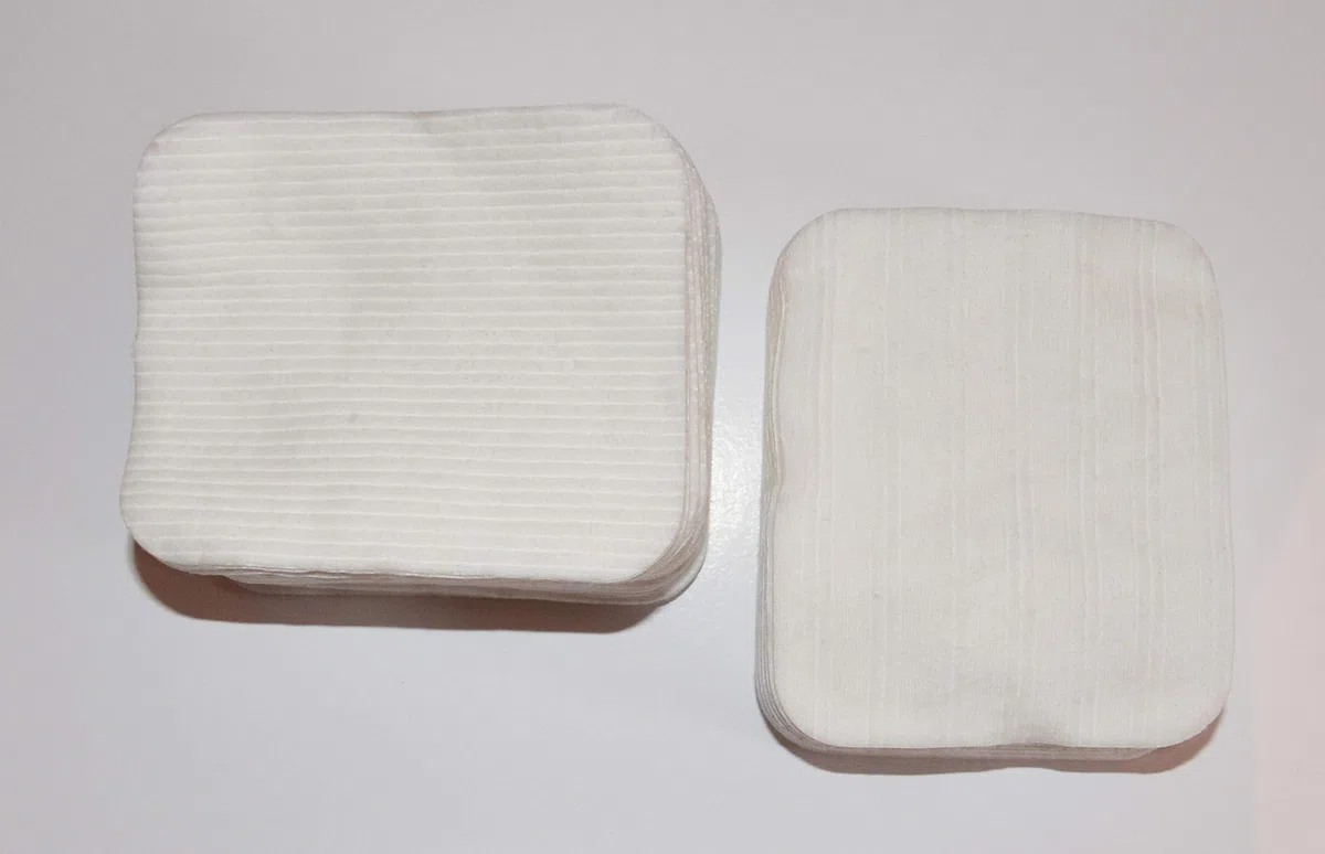 Packung mit 720 Maxi-Quadrate für Babys, Größe 90 x 110 mm, doppelseitig, 100% natürliche Bio-Baumwolle, weicher als waschbare Baumwolle