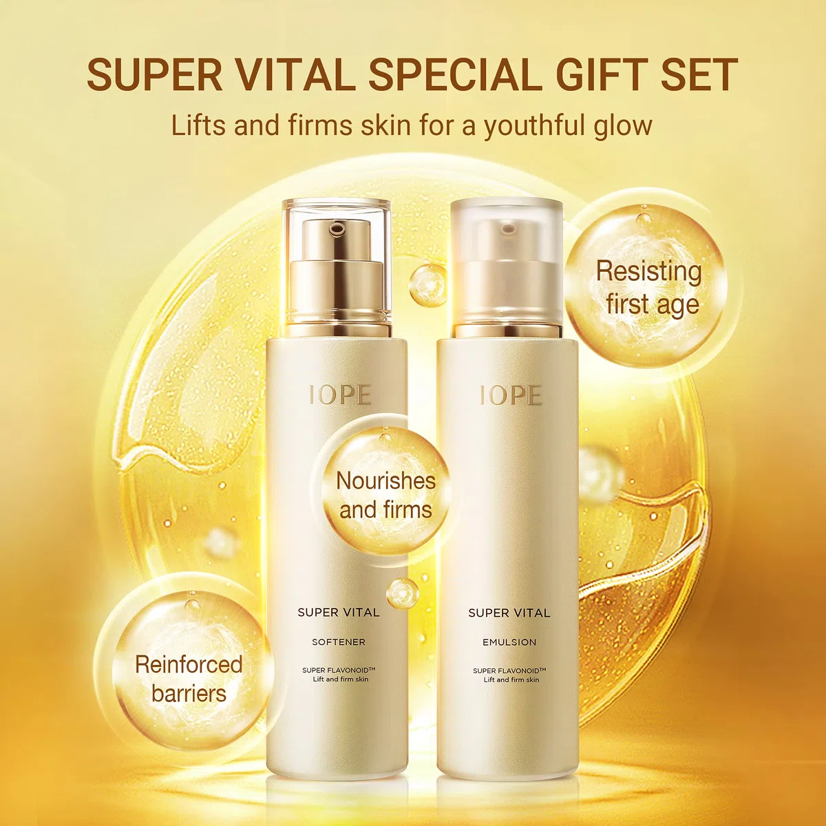 Korean Cosmetics Amore Pacific IOPE Super Vital Extra Feuchtmittel, 2-teiliges Set
