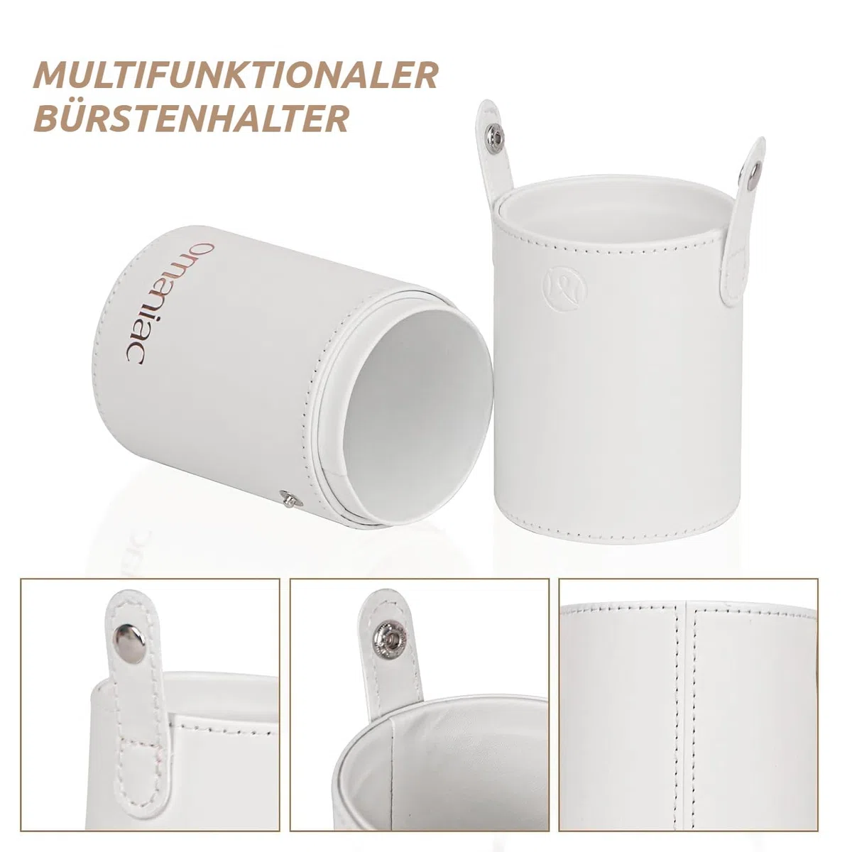 OMANIAC 20-teiliges Makeup Pinsel Set, Hochwertiges Pinselset Make-up aus langlebigen synthetischen Fasern, Professionelle Makeup Pinsel für Alltag oder Reise Makeup Bürsten Set(Weiß)