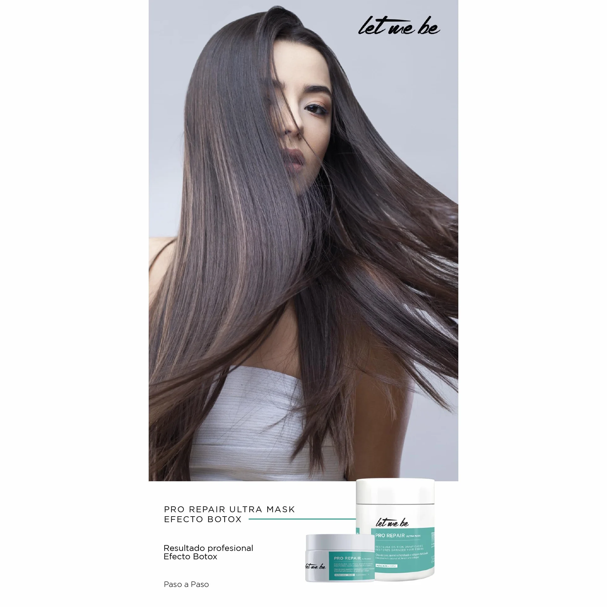 Let Me Be Haarmaske & Haar Btox Formaldehydfrei, BTX Pro Repair | Organische und professionelle Anti-Frizz Volumenreduzierung in 1 Schritt mit Keratin, Kollagen und Kokosöl - 1Kg
