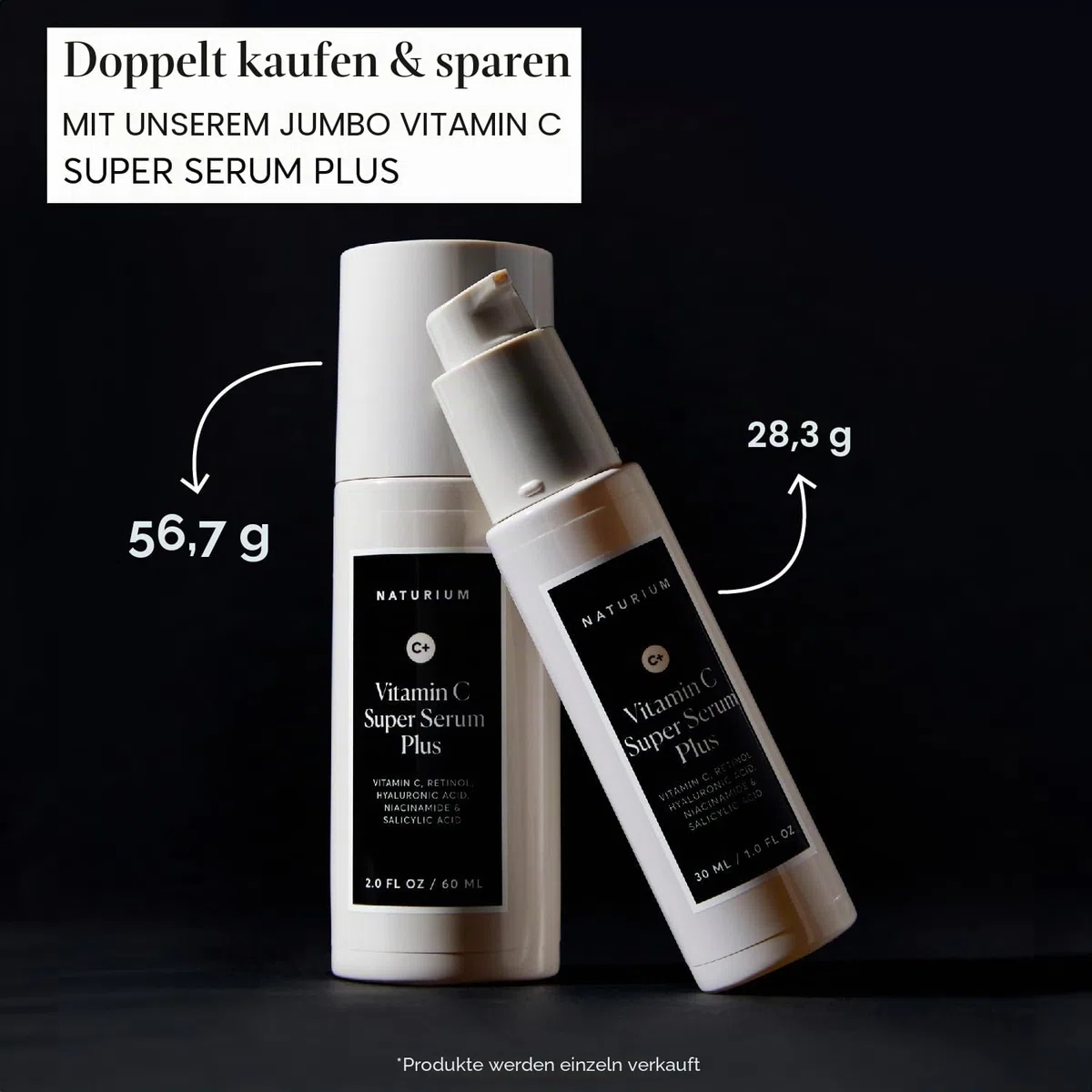 Vitamin C Super Serum Plus, Anti-Aging, Anti-Falten-Gesichtsserum mit Vitamin C, Retinol, Hyaluronsäure, Niacinamid und Salicylsäure, 1 fl oz