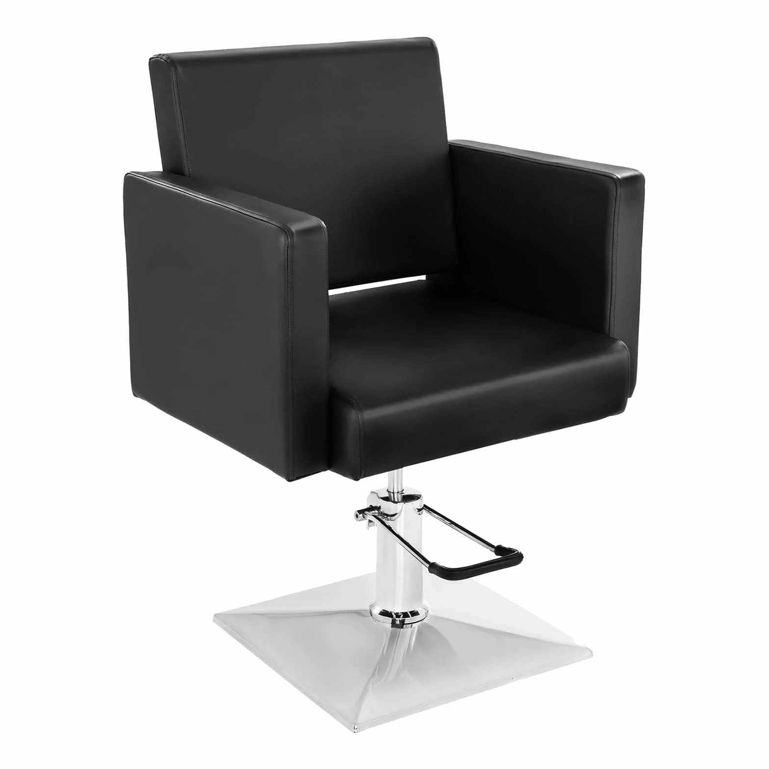 Physa Friseurstuhl Bedford Black höhenverstellbar Stahl Kunstleder 360° drehbar