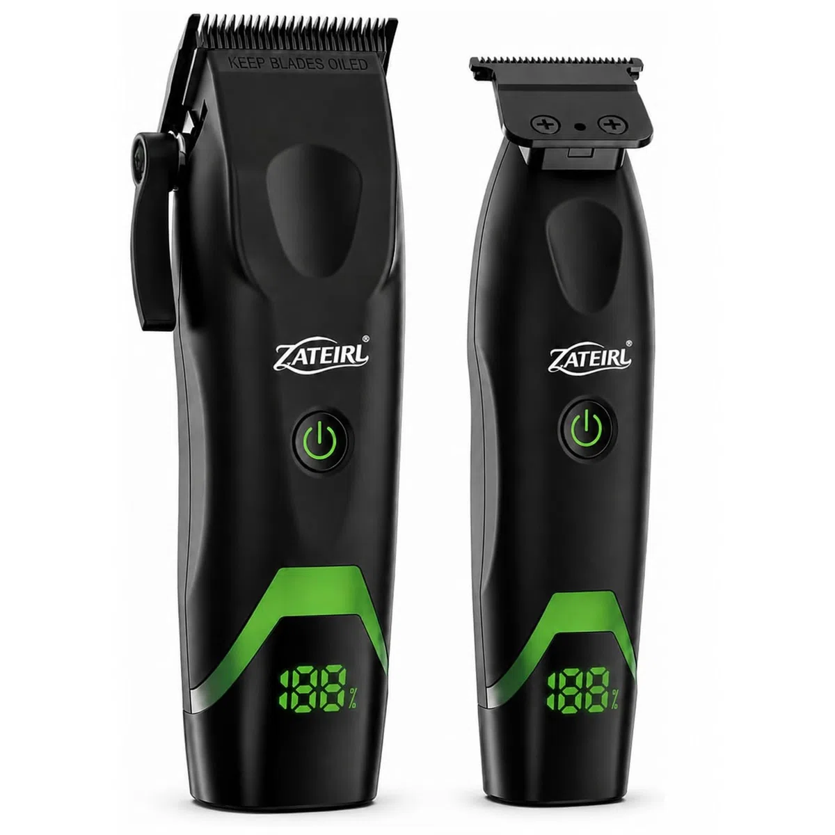 Professionelle Haarschneidemaschinen für Männer, schnurlos, professionelles Friseurscheren-Set mit Präzisionsklingen, USB-Aufladung, Führungskämme, für Männer und Frauen, Schwarz