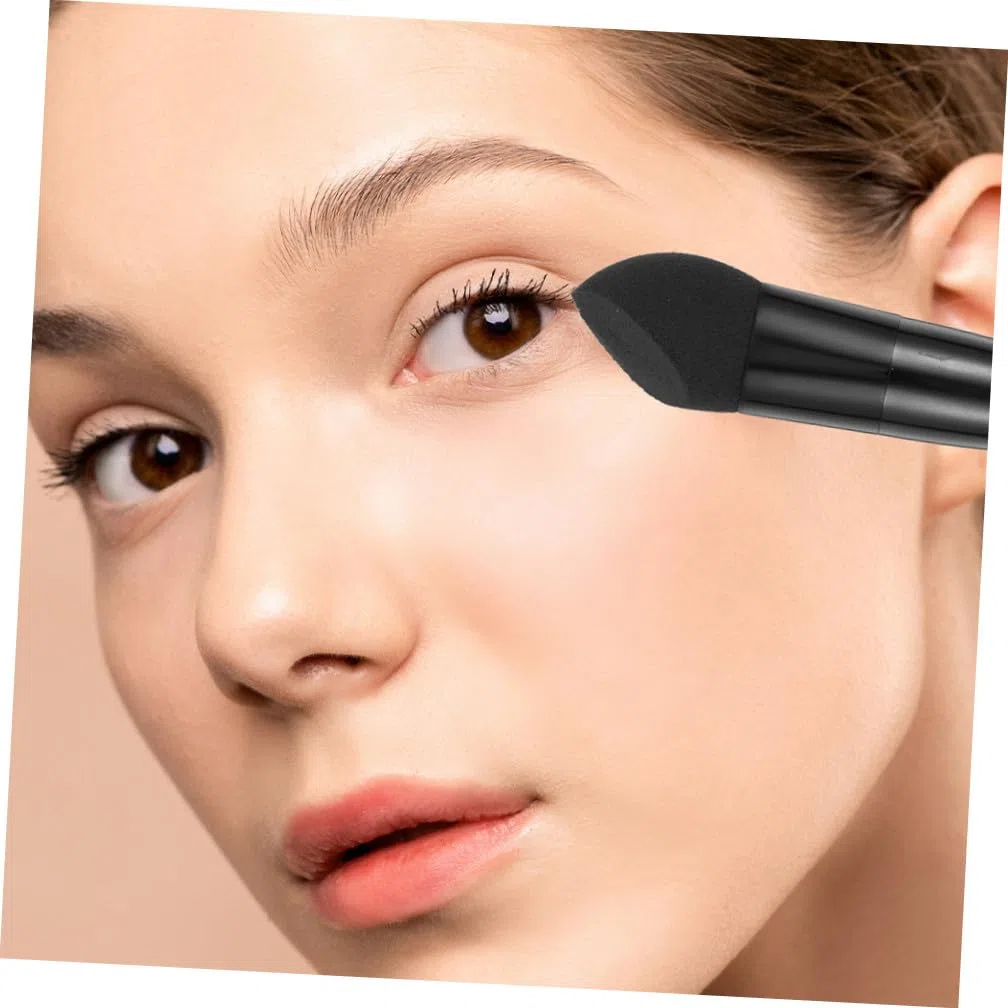 ARTIBETTER 6 Stück Make Up Schwämme und Kosmetikstifte aus Latex Formstabiler Beauty Puff für Präzises Gesichtsmake Up Tragbare Schminkstifte mit Griff für Reisen und Alltag