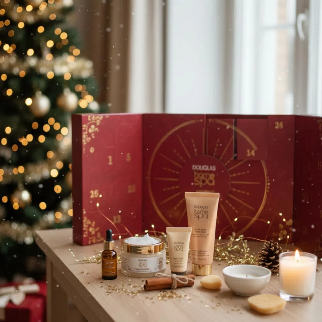 Douglas Adventskalender 2025 Frauen Luxus Spa Beauty, Wert 270 €, 24 Kosmetik- und Pflegeprodukte für Damen und Mädchen, Adventskalender inkl. Jung Lufterfrischer