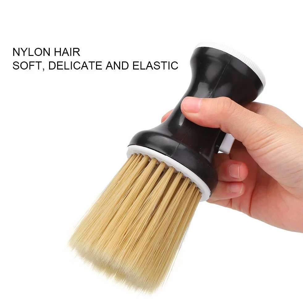 Friseur Nackenpinsel, Friseurpinsel Nackenwedel, Salon Haarschneide Friseur Zubehör Barbier Haarpinsel, Frisör Nackenpinsel(black)