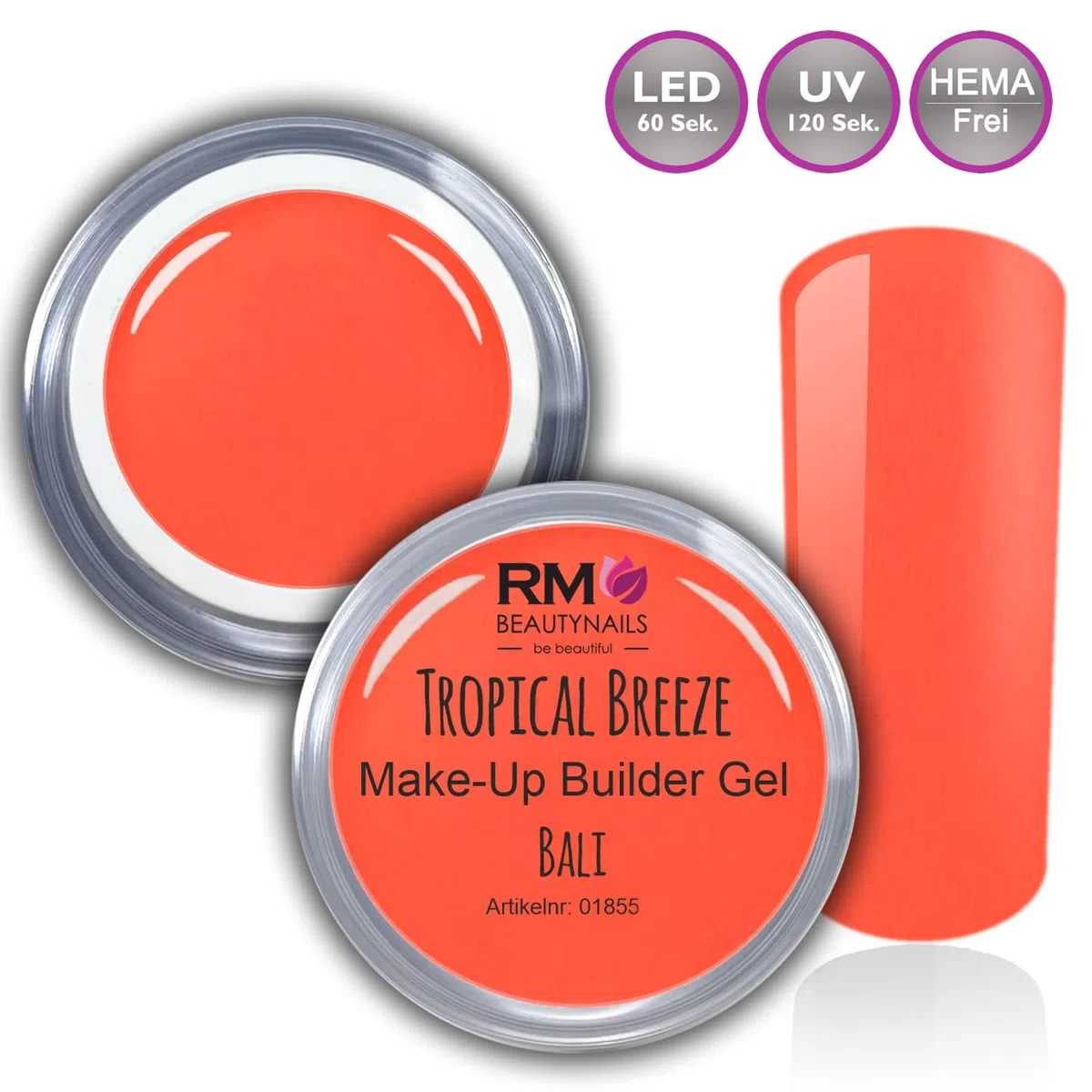 UV-Gel Make-Up Builder Led Gel Neon Set Hema Frei Nagelgel Nagelset Fingernagel RM Beautynails 8x 15ml (8er Pack)