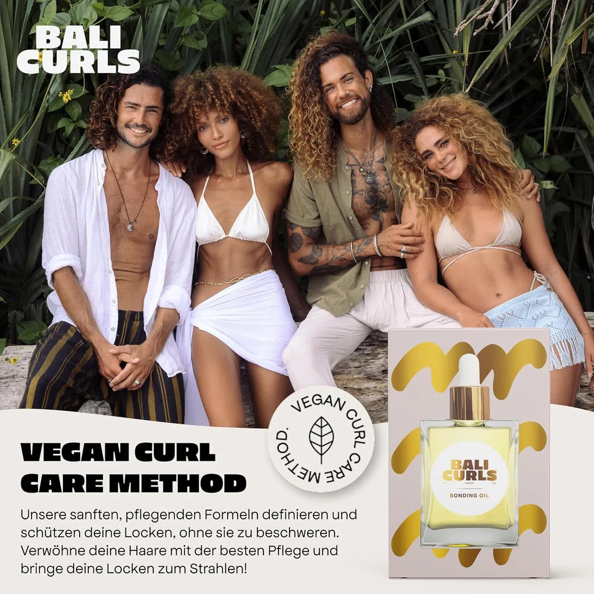 BALI CURLS Styling Heroes Bundle – 4-teilige Stylingroutine für definierte, geschmeidige & lebendige Locken – Curl Cream, Volume Foam, Defining Gel & Bonding Oil