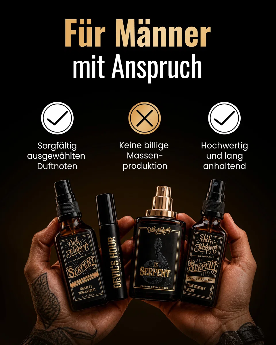 DICK JOHNSON Devil's Hour Parfumöl Roll-On 10 ml, Oud, Moschus & Vanille | Hochkonzentriertes Parfümöl ohne Wasser, präzise Dosierung, ideal für unterwegs, Reisegröße