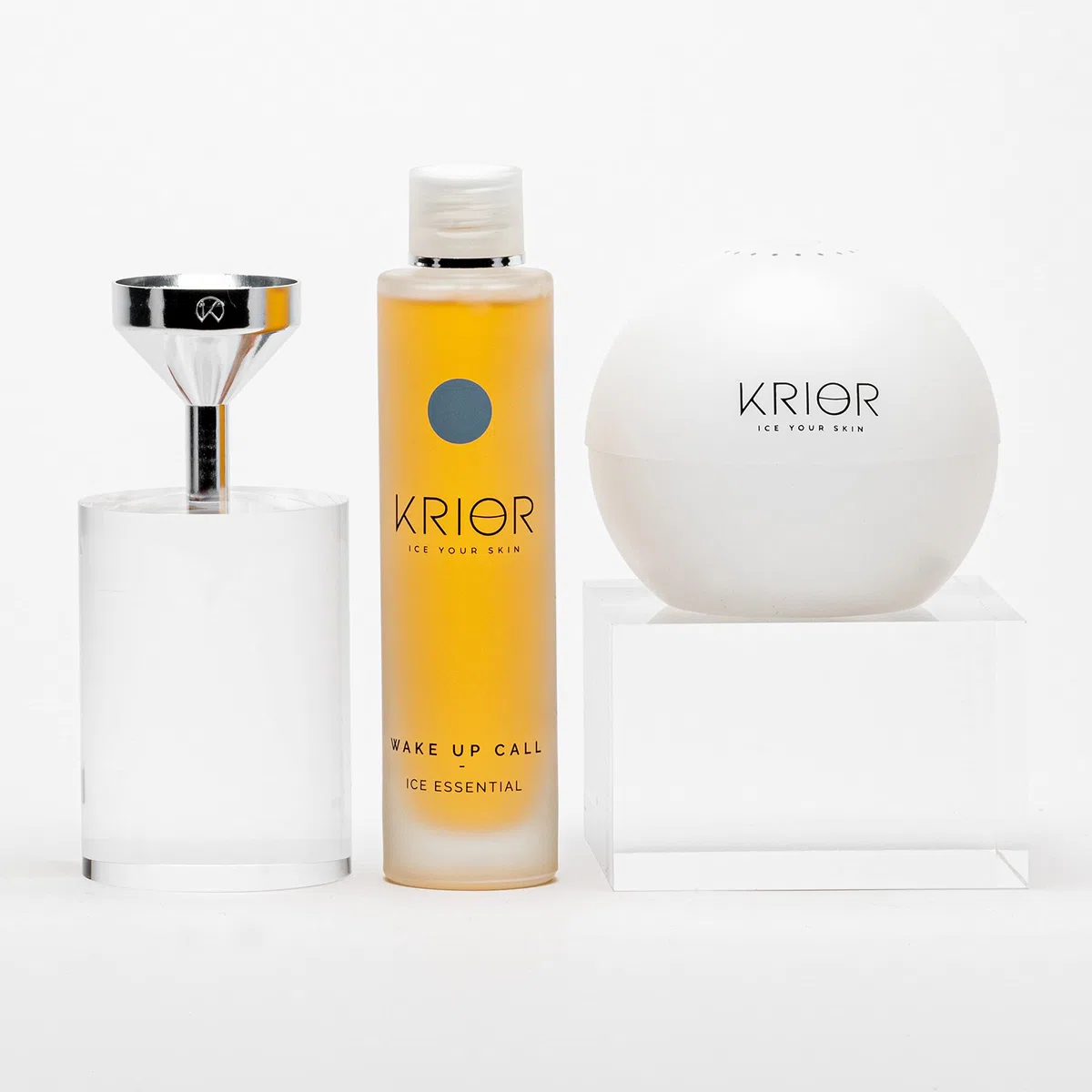 Skin Icing Starter Set, Ice Ball Skincare Set mit Reforcyl, Vitamin C & Hyaluron Serum Made in Germany, Luxus Gesichtspflege Ritual gegen Schwellungen & für Glow, Beauty Set für Frauen & Herren