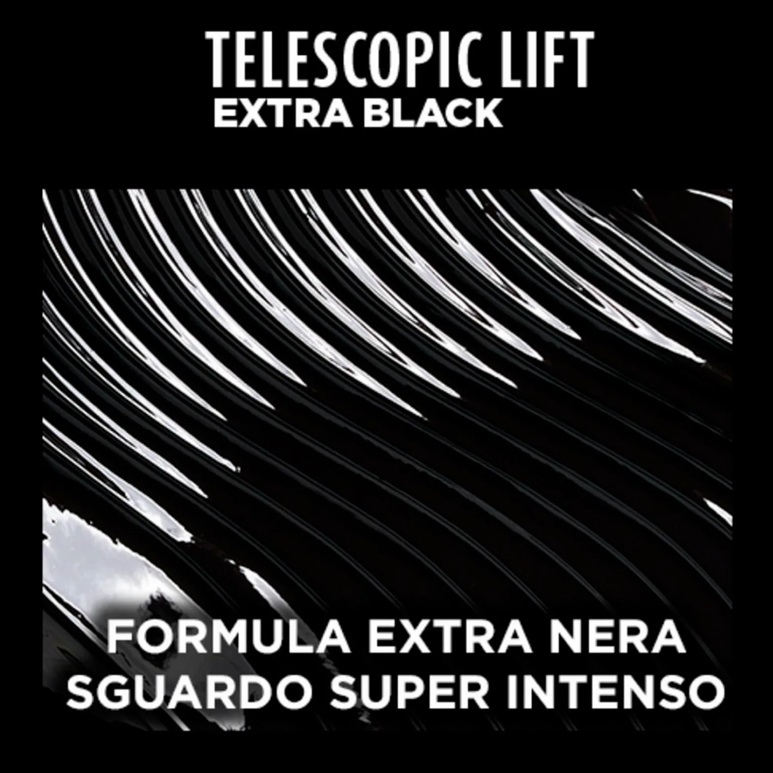 L'Oréal Paris Telescopic Lift Mascara, verlängerend und voluminös, 36 Stunden, Effekt gekräuselte Wimpern, ohne Klumpen, Formel mit Ceramiden, Farbe Extra Schwarz, 4 Kosmetika