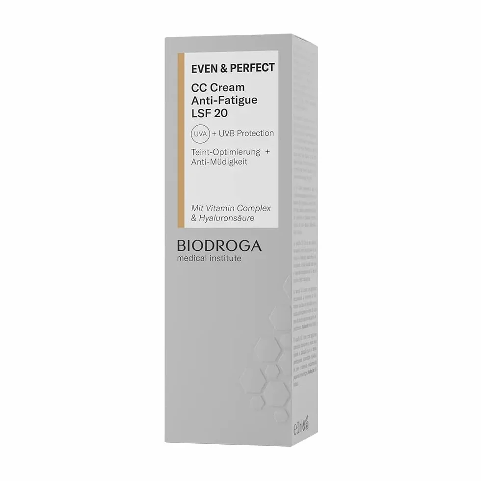 BIODROGA Medical Institute - Even & Perfect CC Cream Anti-Fatigue LSF 20 30ml – Gesichtspflege, Anti-Müdigkeit, Teint-Optimierung, Hyaluronsäure, Vitaminkomplex, Parabenfrei, Silikonfrei, Mineralölfre