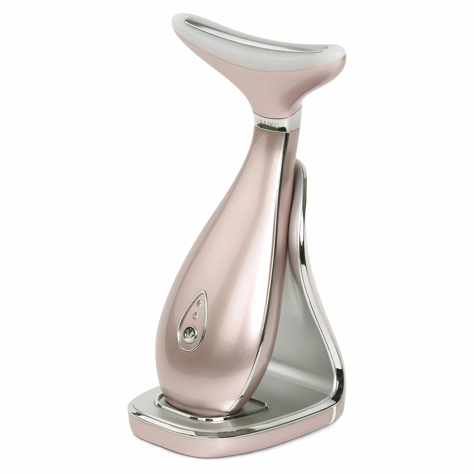 VRAIKO LILY Hals Gesicht Massagegerät Gesichtsformer Hautverjüngungsgerät mit Thermo, Triple Action LED und Vibration, für Anti-Aging, Lifting und Straffung schlaffe Haut (Roségold)