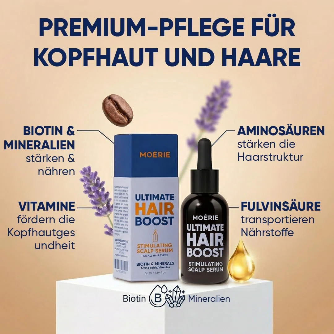 MOERIE Hair Growth Serum - zum Haarwachstum beschleunigen & gegen Haarausfall bei Frau - Haarwuchsmittel Kopfhaut Serum - Haar Wachstum Haarserum Öl - Anti Haarausfall Haaröl