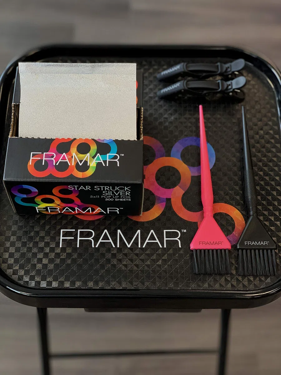 FRAMAR Silber Strähnenfolie für Friseur &Kuh-Druck Strähnenfolie Für Friseur
