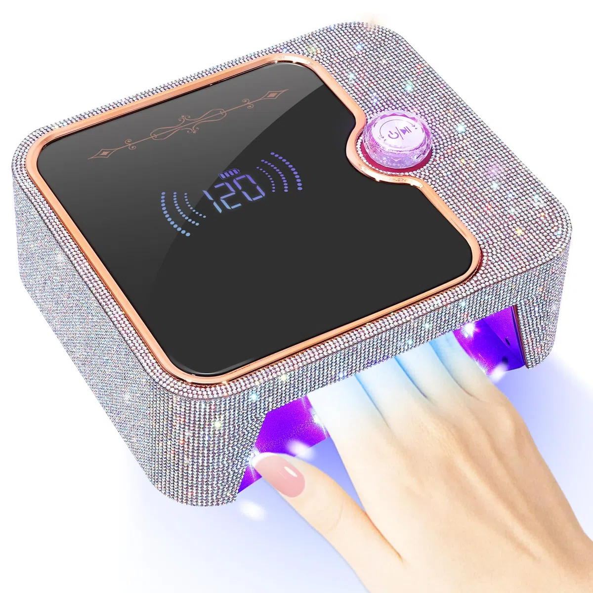 UV-Licht für Nägel, Wiederaufladbare UV-Nagellampe, Schnelle Nageltrockner-Härtungslampe, Gel Nagellack UV-Licht, 0-120S willkürliches Timing, für Salon