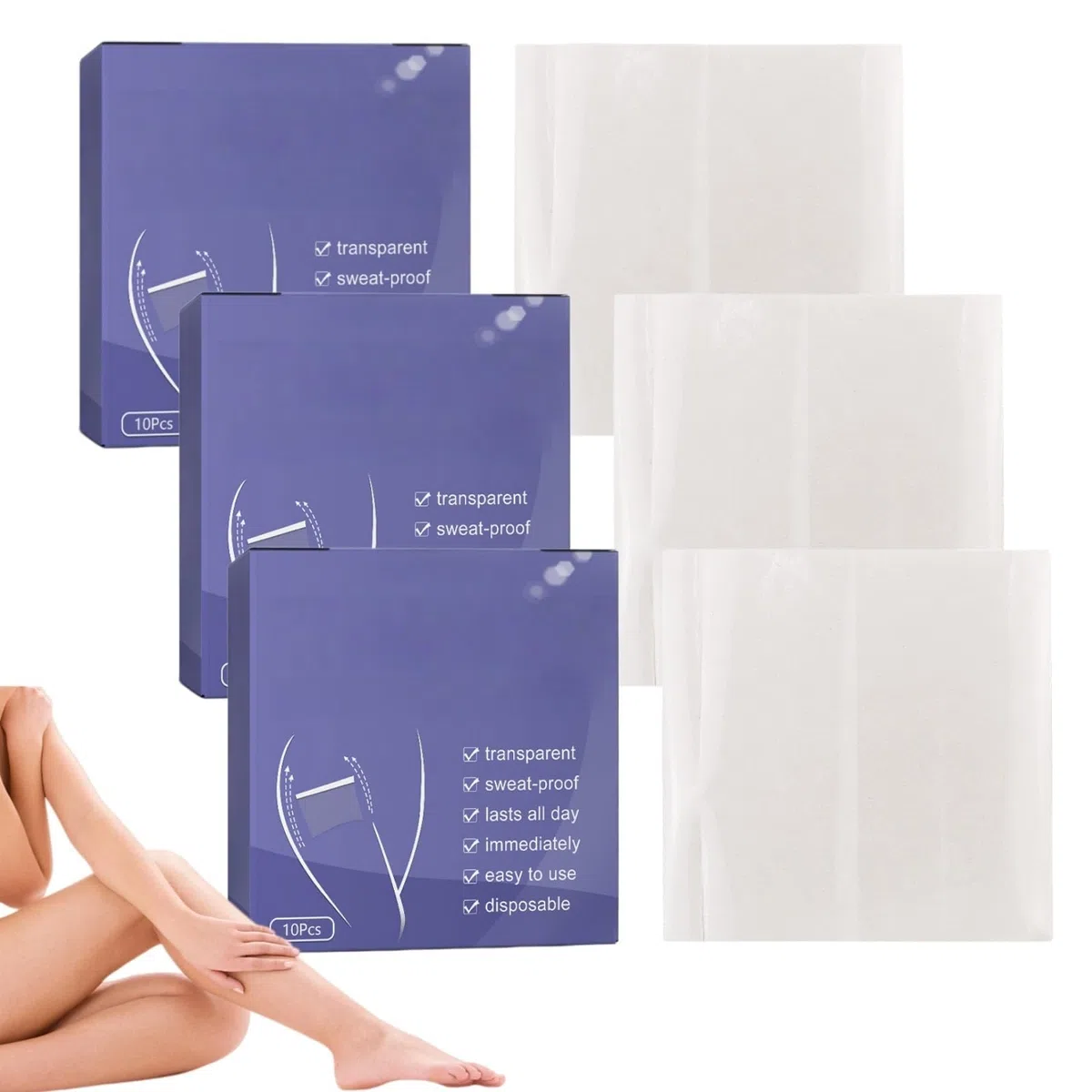 30 Stück Tape zur Oberschenkelstraffung,Instant Thigh Lifting Tape,Transparente Klebestreifen Oberschenkelstraffungen,Unsichtbare Beinstraffungs Aufkleber,Straffungs-Oberschenkel-Patches