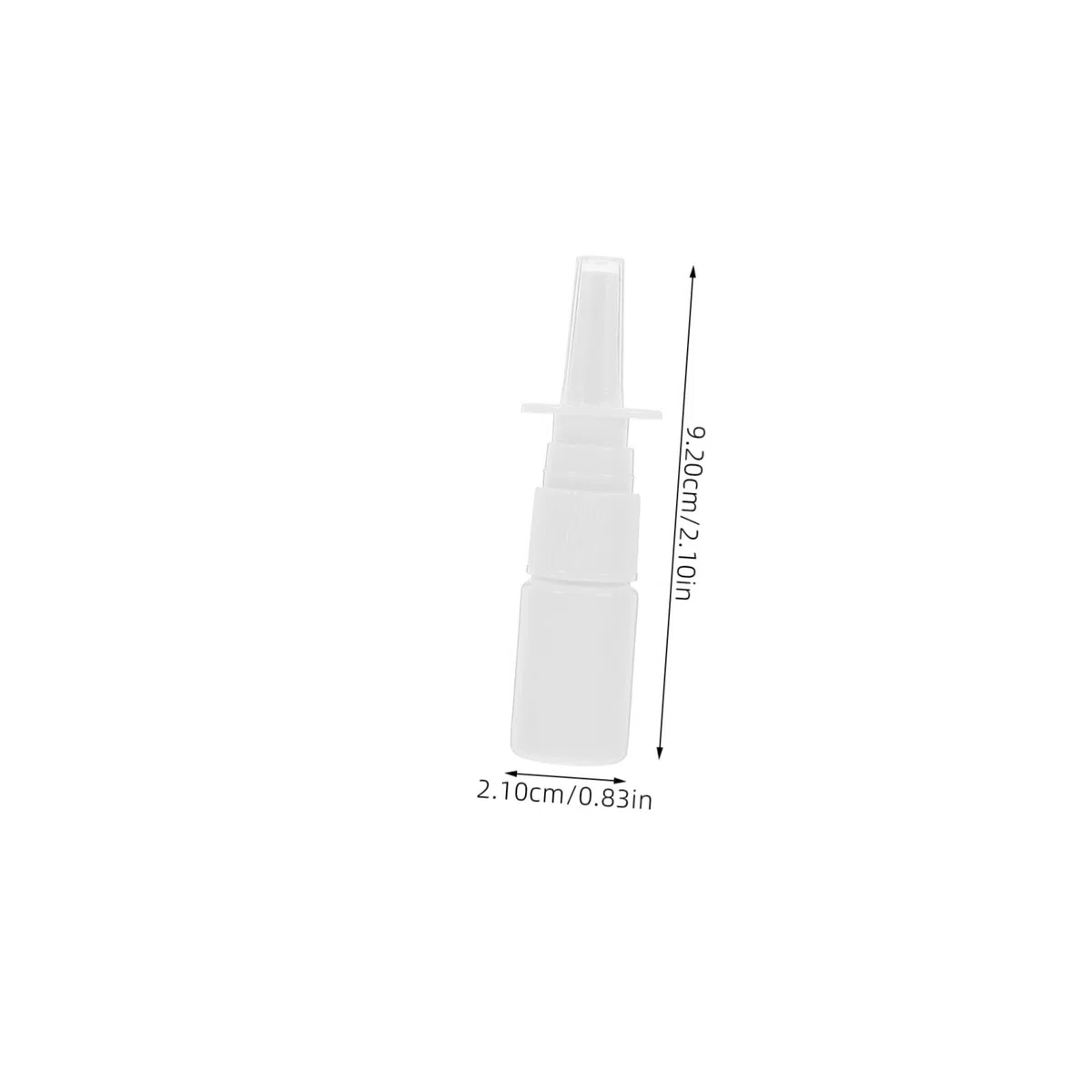 200 Stück Nasenspray Nachfüllflasche 10ml Weiße Sprühflasche aus Pe Wiederbefüllbar und Tragbar für Outdoor und Reisen mit Klarem Schutzdeckel