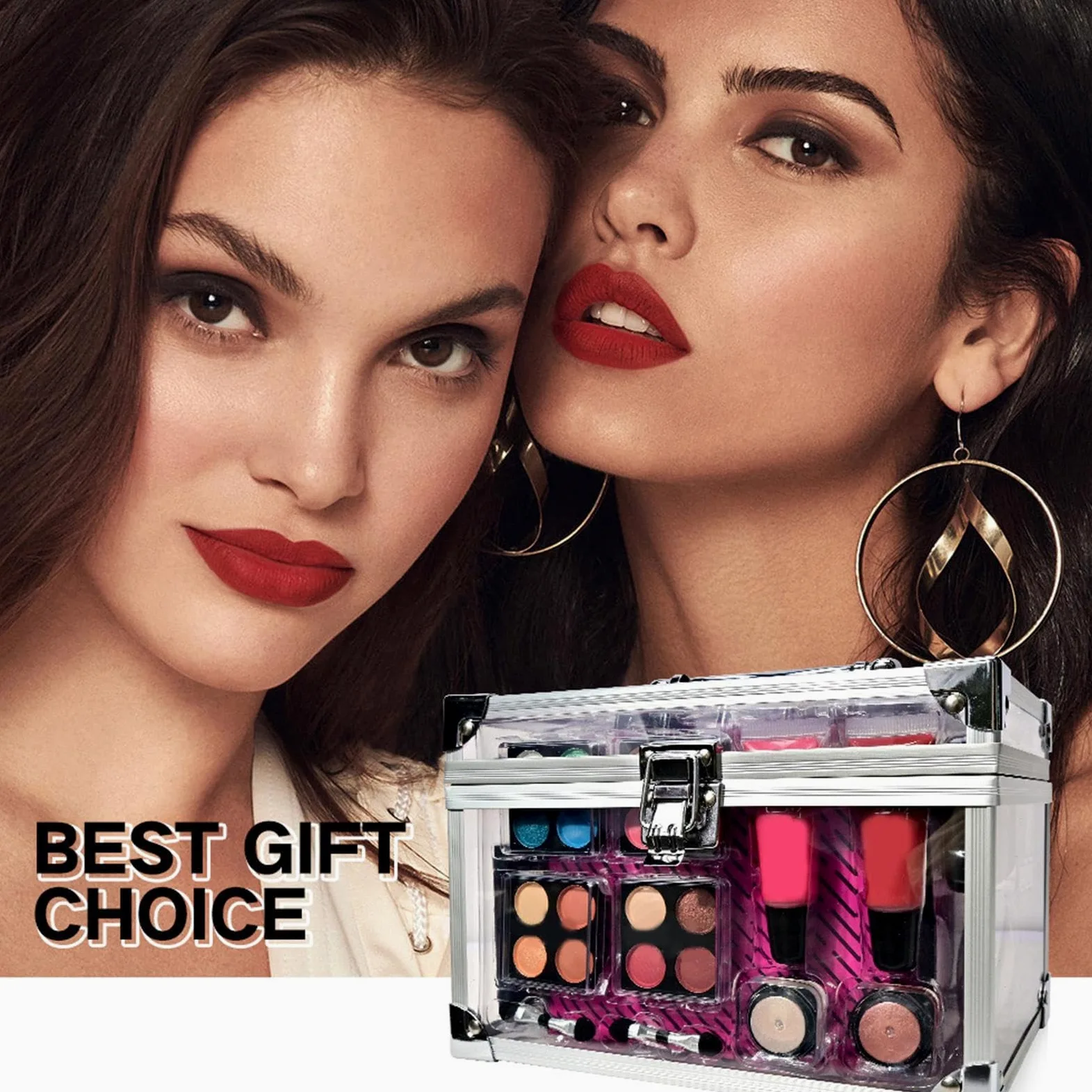 Professionelles Make-up-Set Schminkpalette Mit -Puder & Lidschatten | Lidschatten Rouge Pinsel Set Für Jugendliche Reise Theater Hochzeit Halloween Alltag