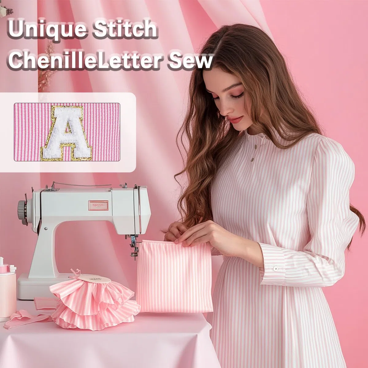 Kosmetiktasche mit Initiale, personalisierbar, Make-up-Tasche, Reise-Kulturbeutel für Mutter, Freundin, Ehefrau, Lehrer, Geburtstagsgeschenk für Frauen, Hautpflege für Mädchen, Pink, Größe S