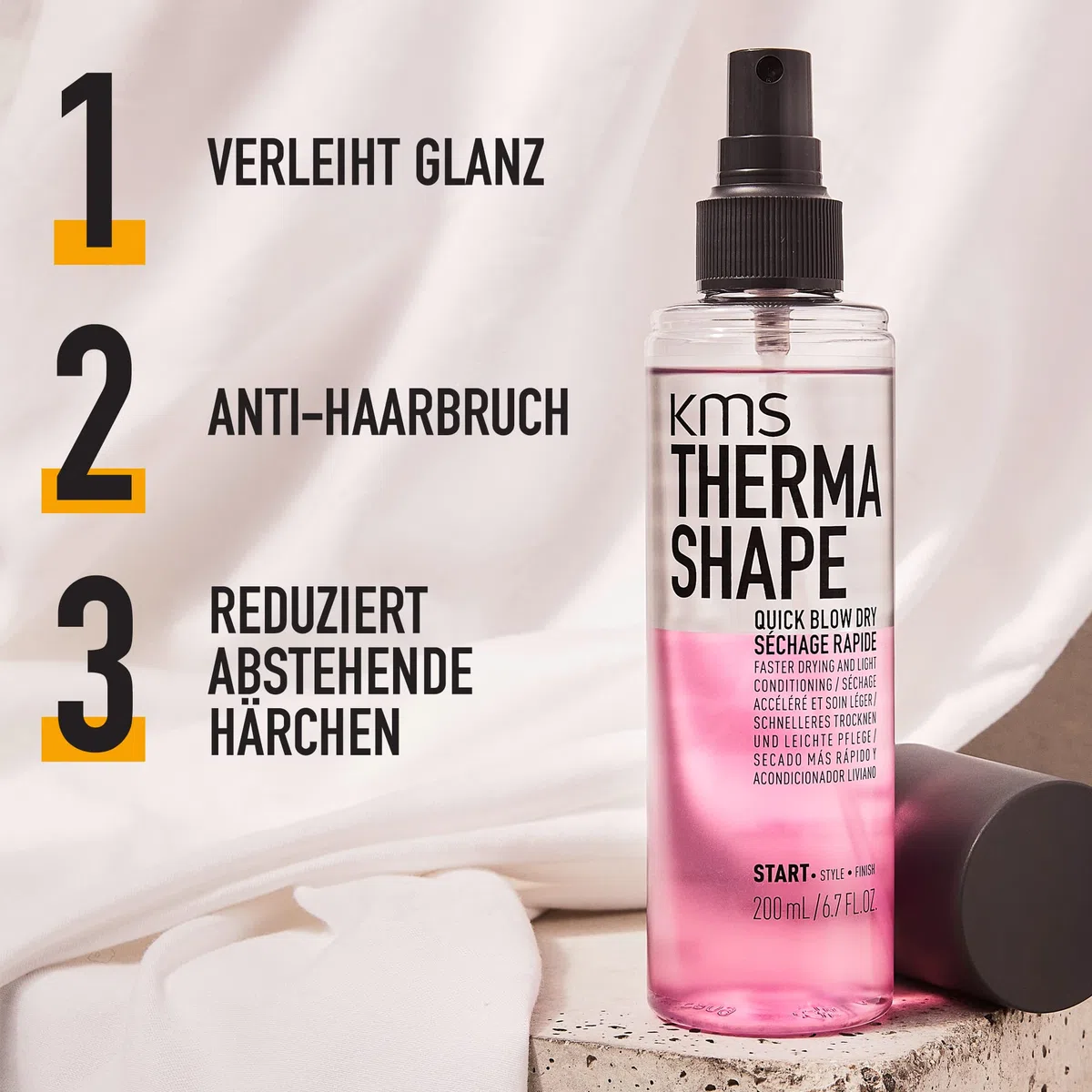 KMS THERMASHAPE Set – Schnelleres Föhnen, Hitzeschutz & Langanhaltendes Styling