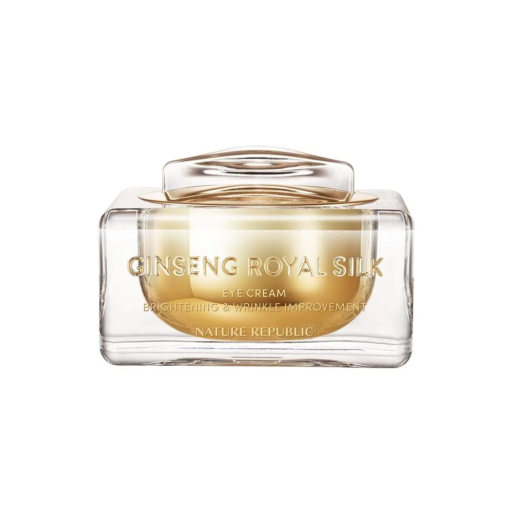 NATURE REPUBLIC GINSENG ROYAL SILK EYE CREAM, 25 ml, luxuriöse Augenpflege mit GINSENG, Royal Jelly, Gold und Seidenaminosäuren, KOREAN SKINCARE
