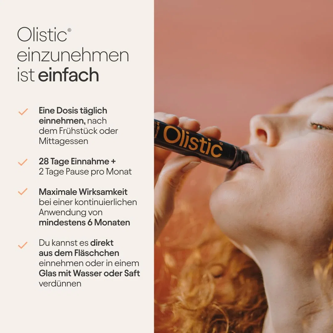 Olistic for WOMEN – 28 Vials für natürlich gesundes Haar - Wissenschaftlich entwickelt und in Europa hergestellt mit Komplex aus über 30 natürlichen, veganen Wirkstoffen inkl. Biotin