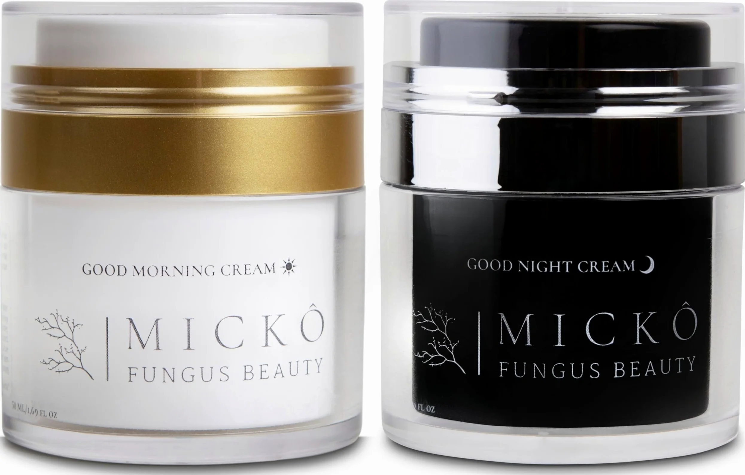 MICKÔ Set – Feuchtigkeits-Tagescreme mit Niacinamid, Bakuchiol und Vitamin C, SPF30, Koreanische Anti-Falten-Tagescreme, Nachtcreme mit Retinol gegen Flecken, 50ml-Packung