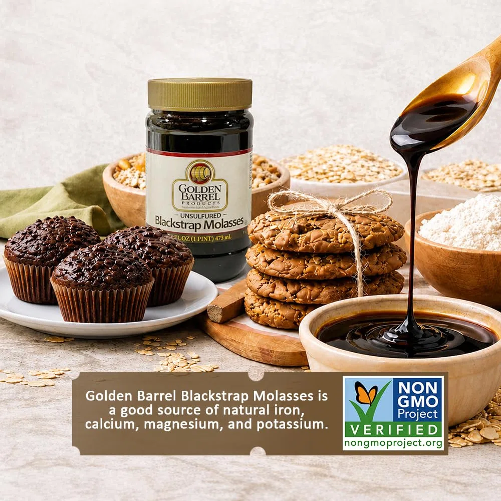 Golden Barrel Blackstrap Molasses, 16 fl. oz. (Single)