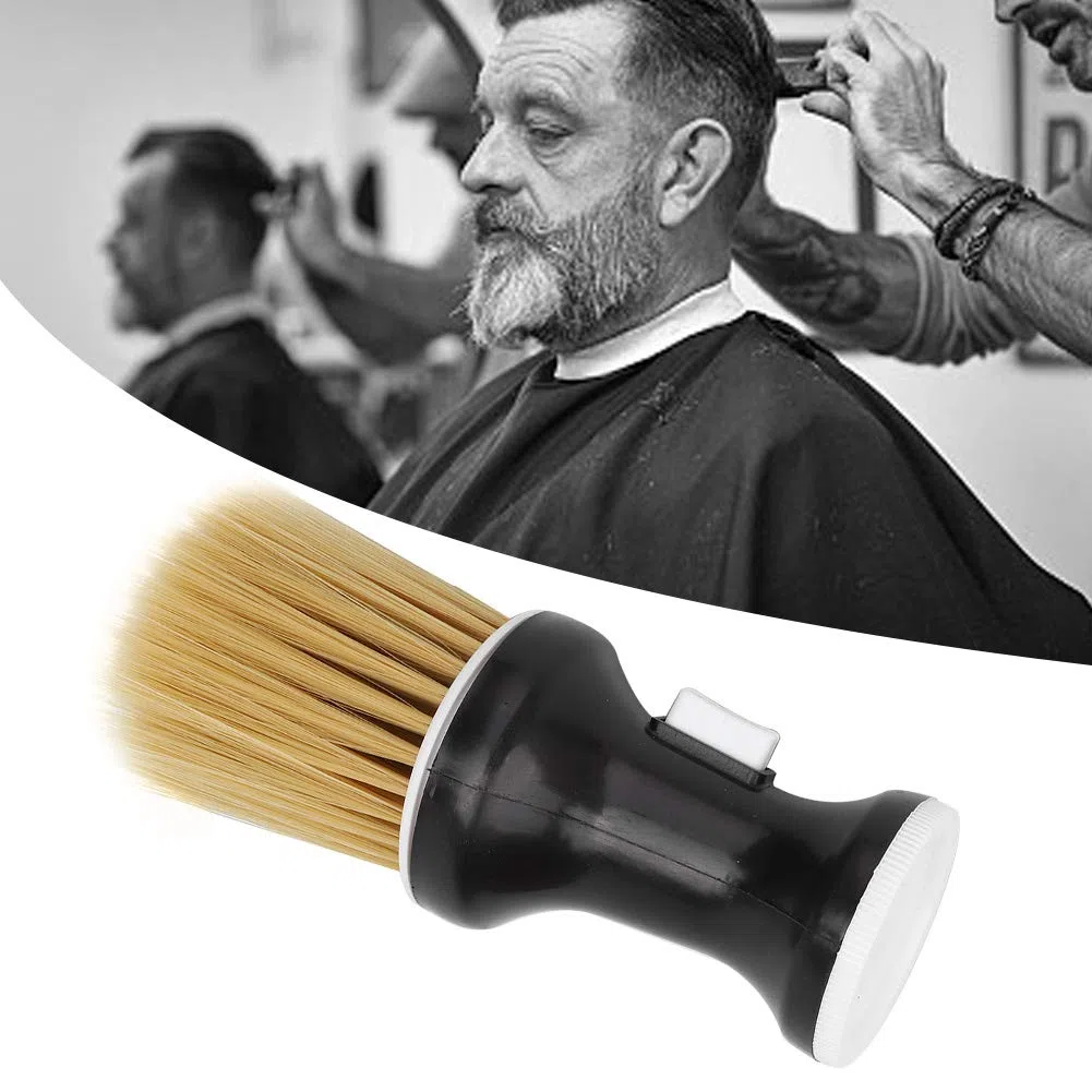 Friseur Nackenpinsel, Friseurpinsel Nackenwedel, Salon Haarschneide Friseur Zubehör Barbier Haarpinsel, Frisör Nackenpinsel(black)