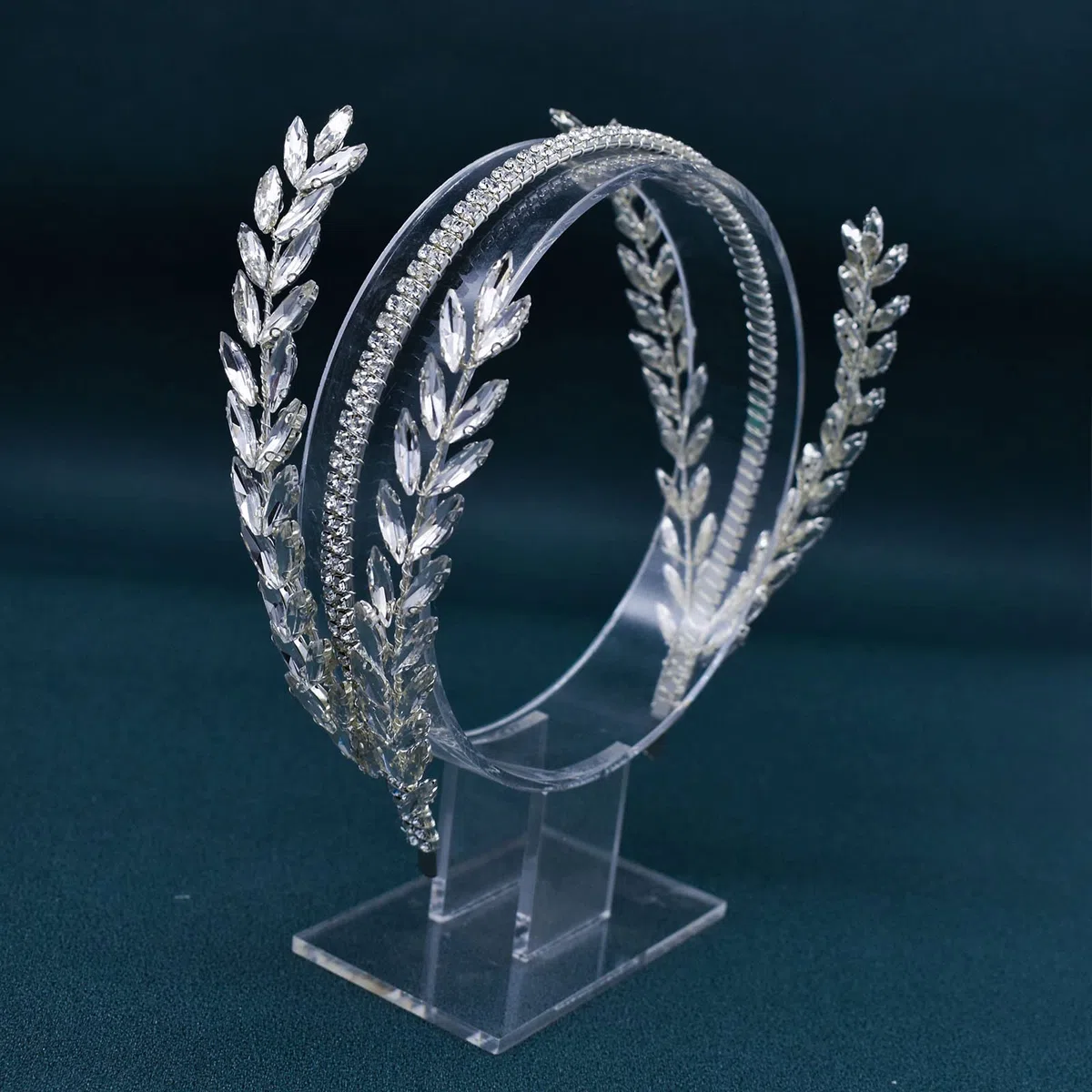 Strass-Braut-Stirnband, Hochzeitshaarschmuck für die Braut | Hochzeits-Haarschmuck für Bräute (Silber), Kopfbedeckung für Party, Abschlussball oder Geburtstag