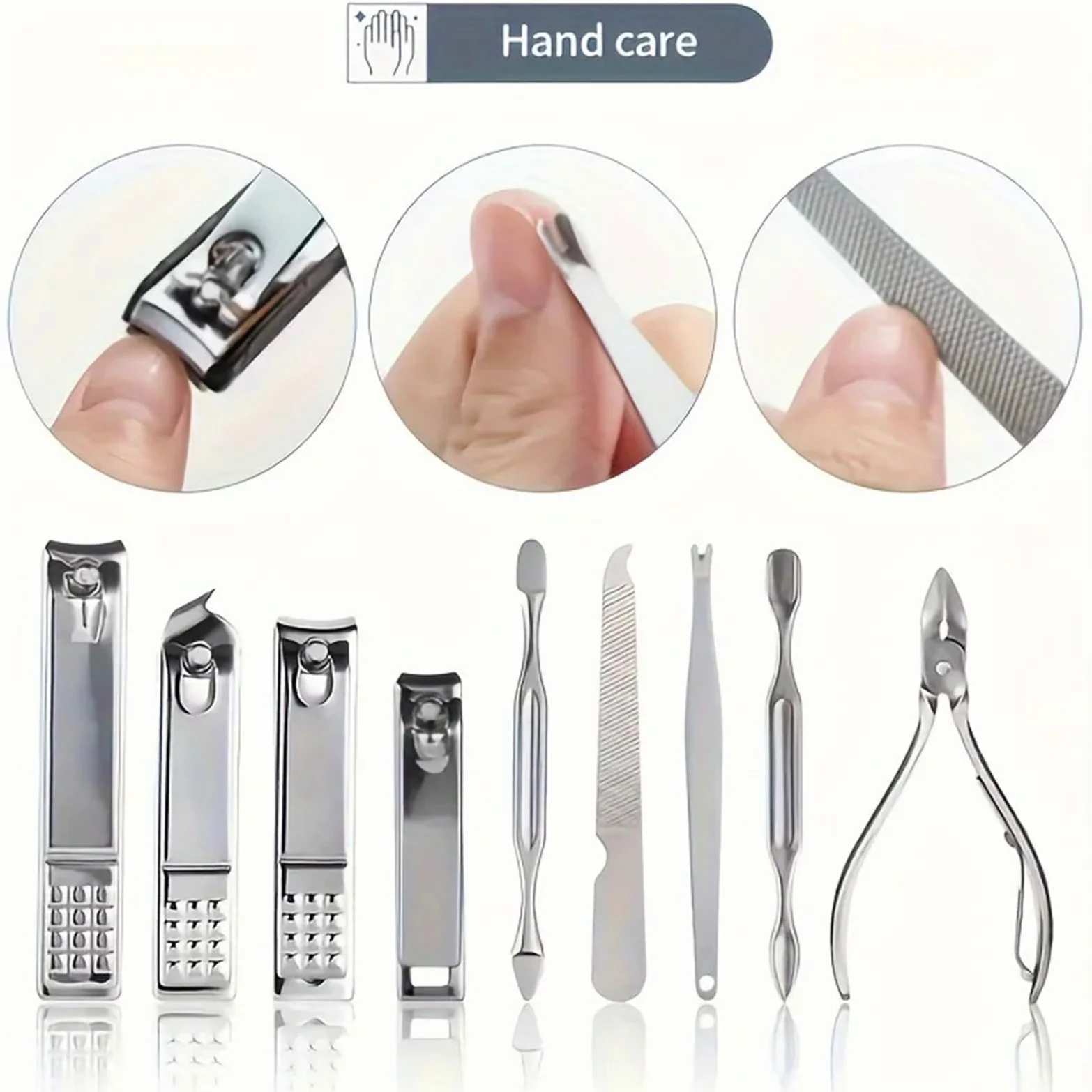Maniküre Set 26-teiliges Nagelknipser-Set aus Edelstahl for den Haushalt, Nagelschneider, Anzug mit Box, Trimmer, Pflege, Maniküre, Pediküre, Nagelwerkzeuge Nagelschere Set(Schwarz)