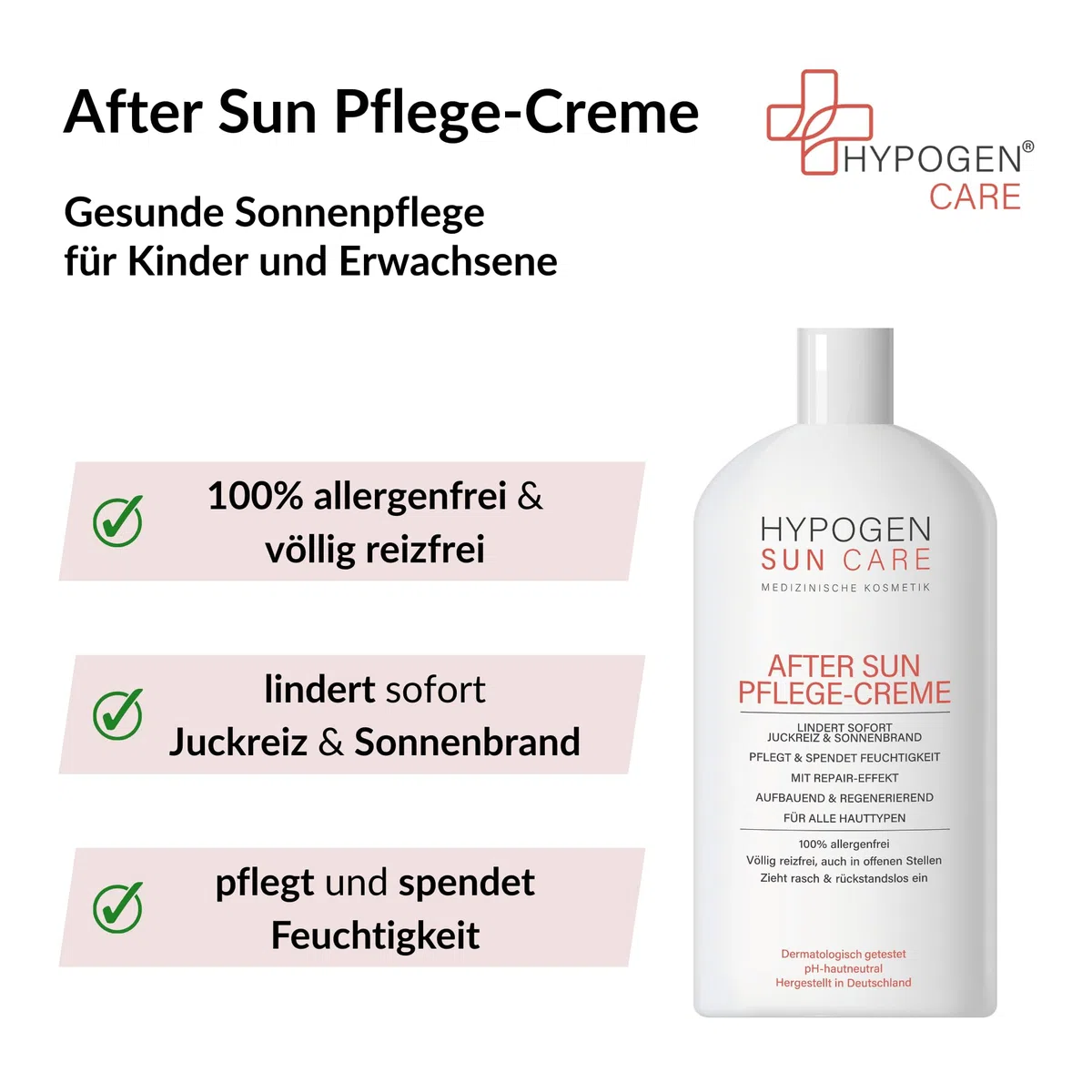 Anti Sonnenbrand-Set I 50-70% schnellere Linderung I Klinisch bestätigt I Medizinische Kosmetik von HYPOGEN CARE