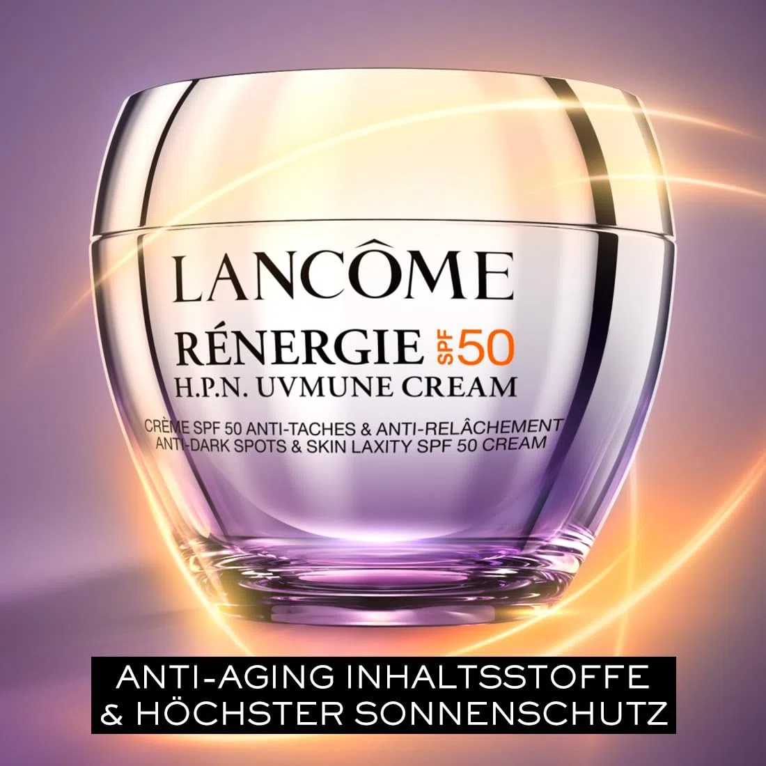 Lancôme Rénergie SPF50 H.P.N. UVMUNE Cream, regenerierende Gesichtscreme | Mit Hyaluronsäure, Peptiden & Niacinamid, straffende Tagespflege, Vorbeugung von dunklen Flecken und Falten, mit Sonnenschutz