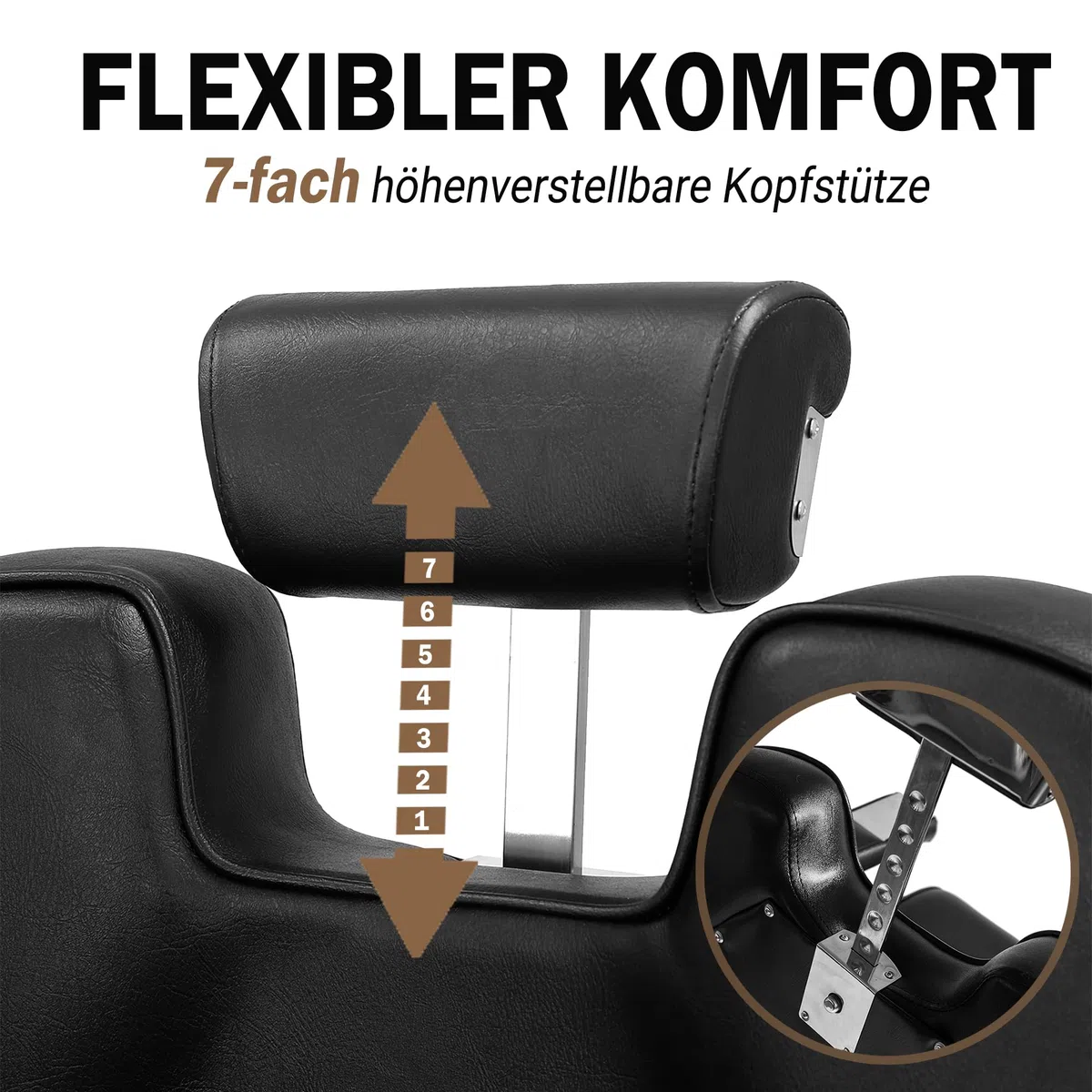 Barbier Stühle Heavy Duty Hydraulische Reclining Hair Salon Stuhl 360 Swivel Schwarz