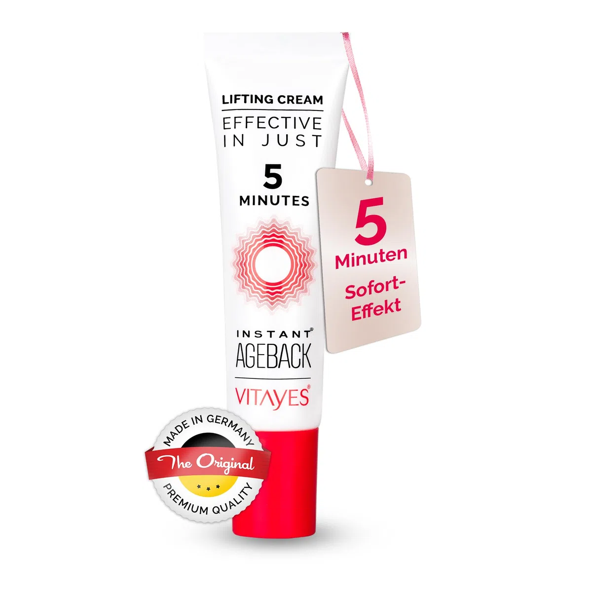 Vitayes Anti-Aging Gesichtscreme mit Soforteffekt 7ml Reduziert Falten & Augenringe Vegan Tierversuchsfrei