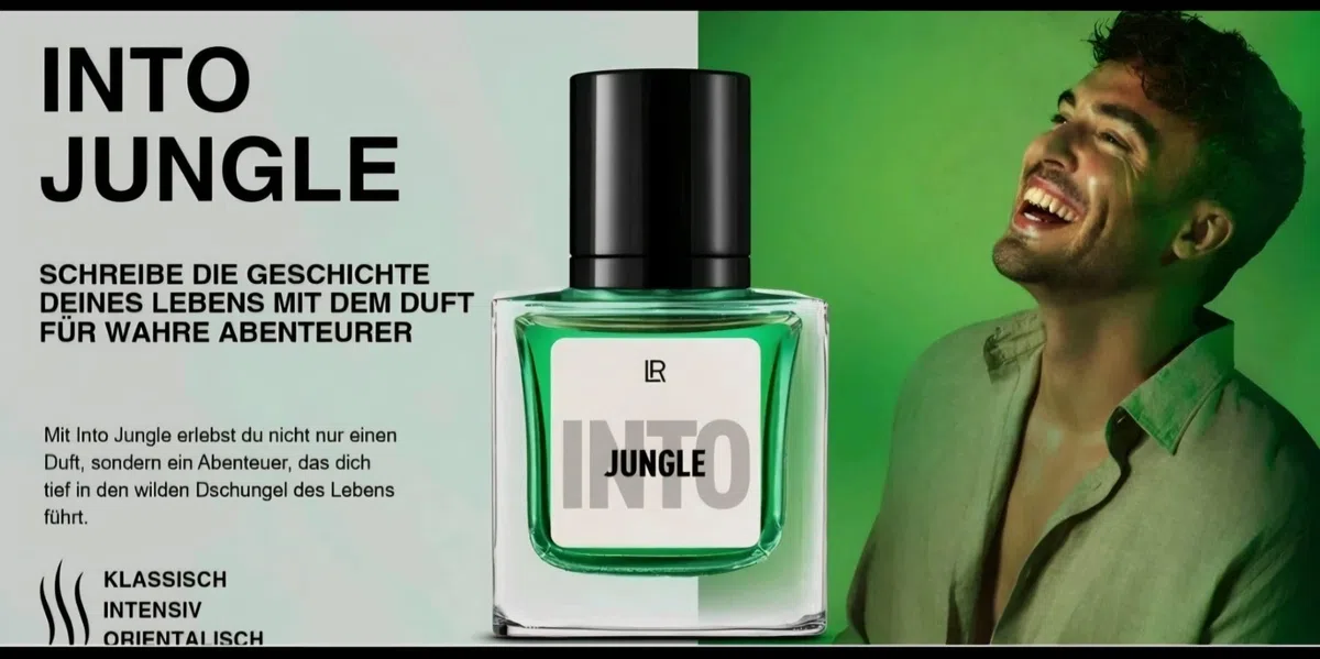 Jungle Man, INTO Jungle Eau de Parfum für Herren – Intensiv orientalischer Männerduft mit Minze, Lavendel & Orangenblüte – Maskulines EdP – 50 ml