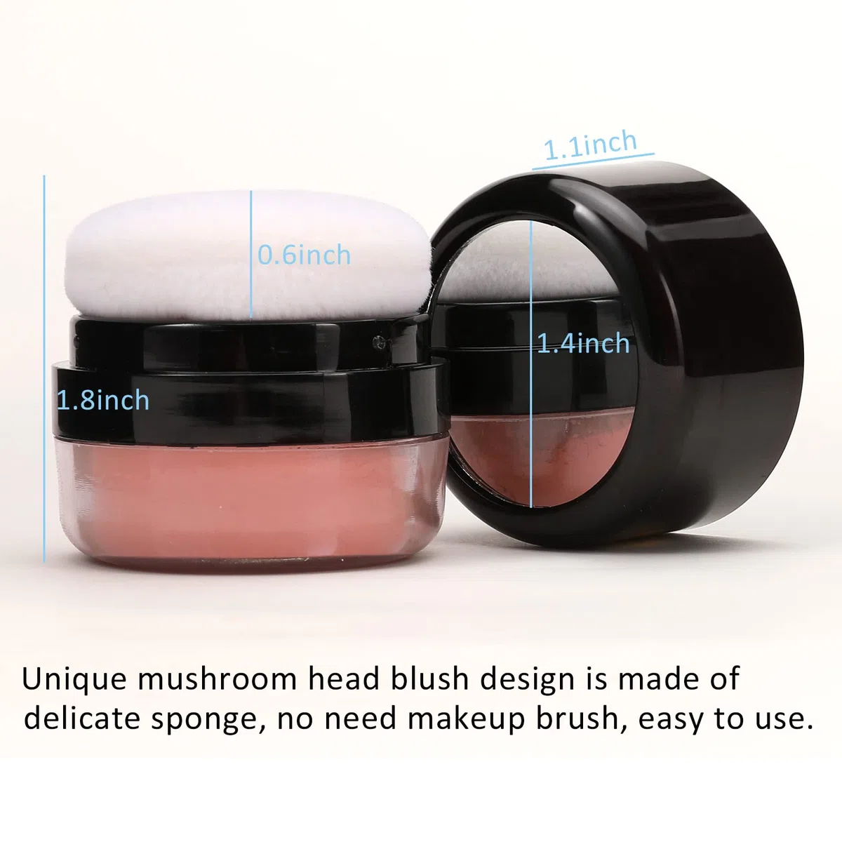 Boobeen Loose Powder Blush Air Cushion Blush, Natural Blusher für Wangen, Highly Pigmented Blush Makeup Easy to Blend Makeup Blushin, All Day Wear