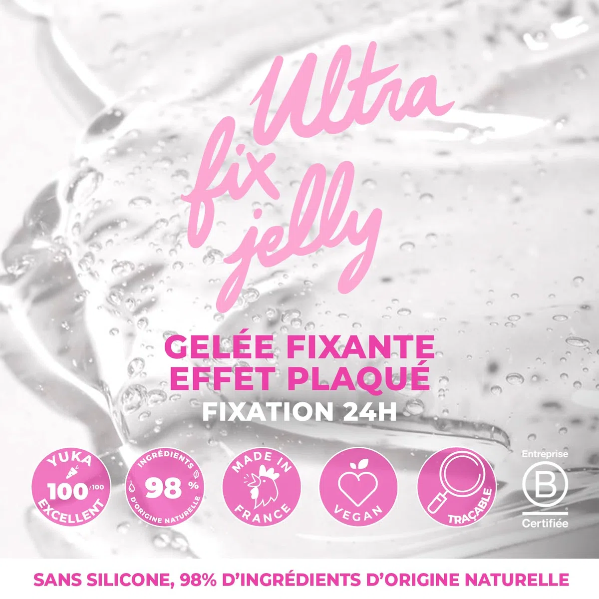 ENERGIE FRUIT - Fixierendes Gel für plattiertes Haar – 98 % Inhaltsstoffe natürlichen Ursprungs – Aloe Vera – ohne weiße Rückstände – ohne Kartoneffekt – langer Halt – 140 ml