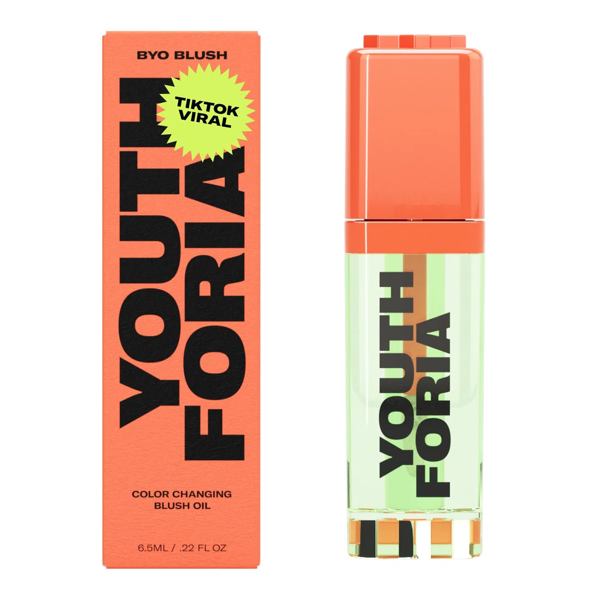 Youthforia BYO Blush - Grünes Farbwechselndes Flüssiges Blush-Öl, 6,5 ML Gel-Kontur für Wangen, Koreanischer Stil