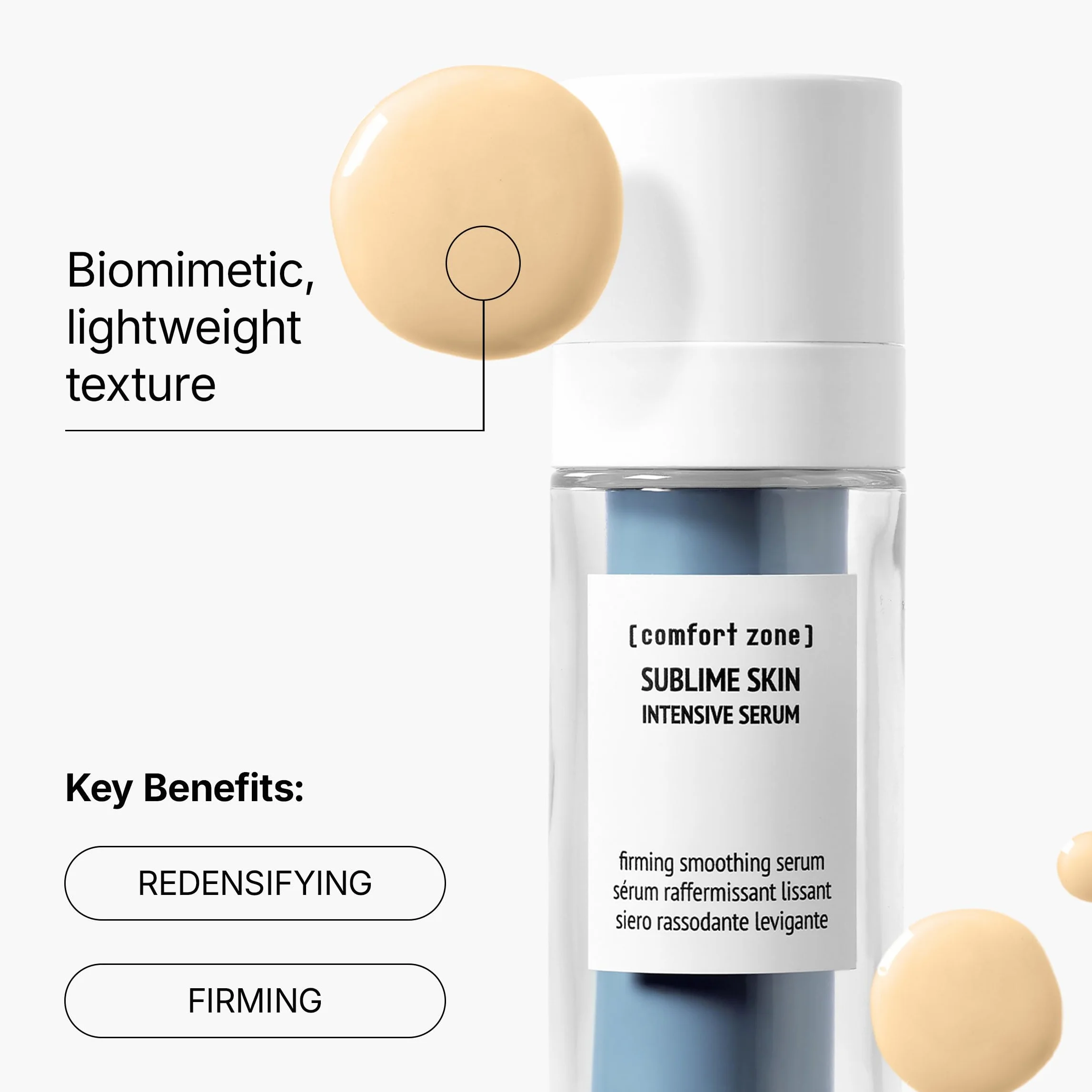 Comfort Zone - Sublime Skin Intensives Gesichtsserum (30 ml), Anti-Aging-Hautpflege gegen Falten, glättende & straffende Formel, vegan, Weiß