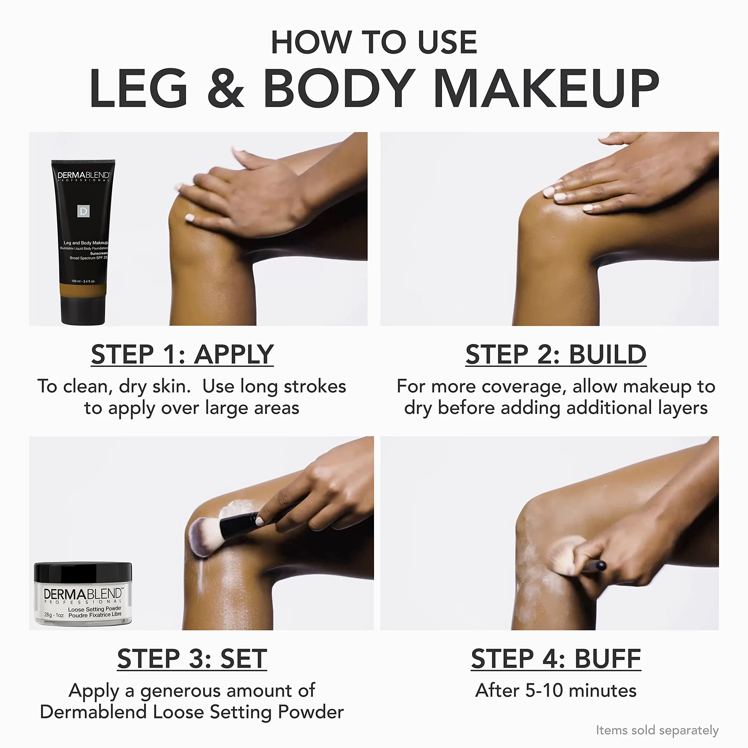 Dermablend Leg and Body Makeup, 70W Deep Golden