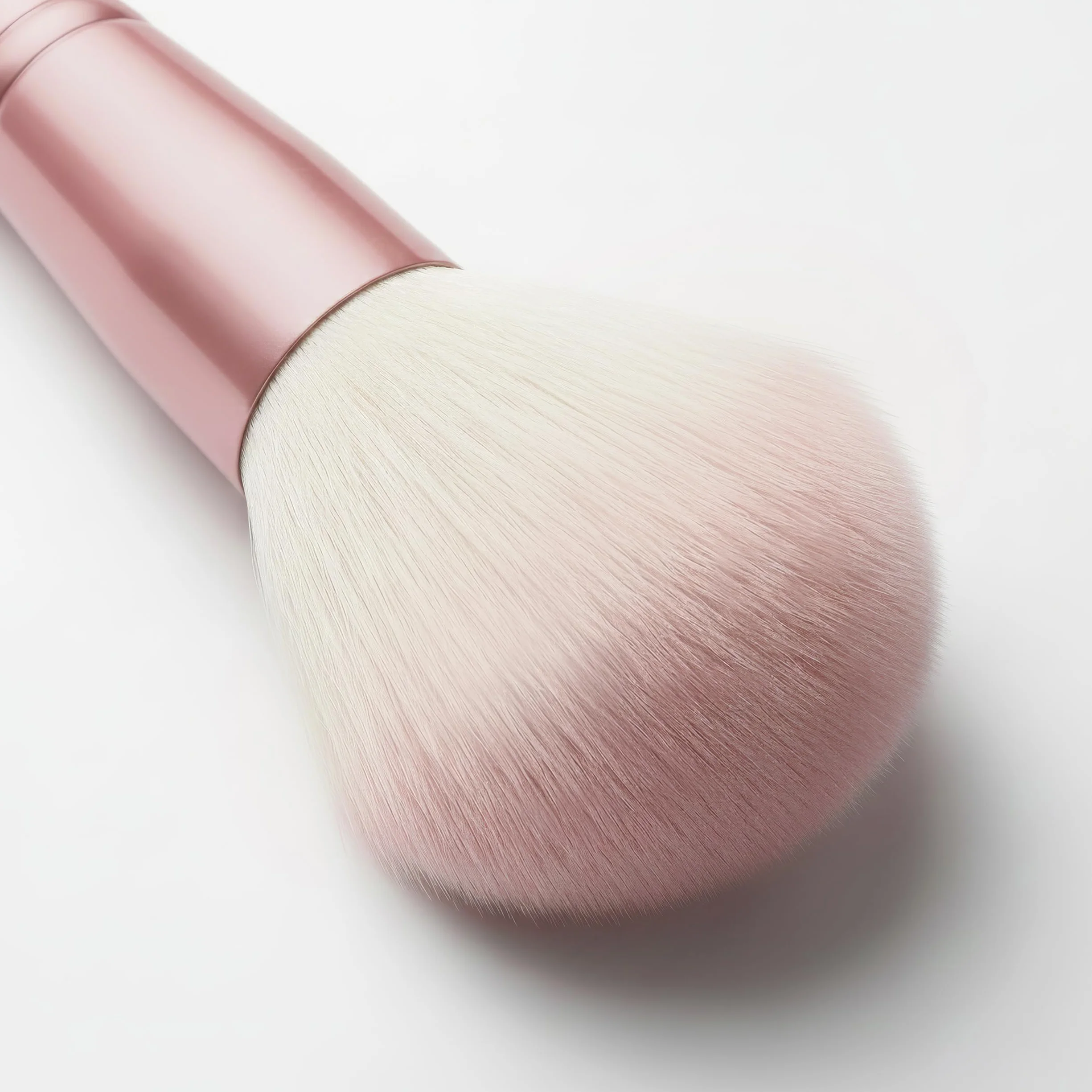 Make-up Pinselset 10-teilig | 7 vegane Schminkpinsel + veganes Leder-Etui, Reinigungsmatte & Blender-Schwamm | Prime Vegan Complete | Für Foundation, Puder & Augen | Candy Rosa/Perlmutt | LUVIA
