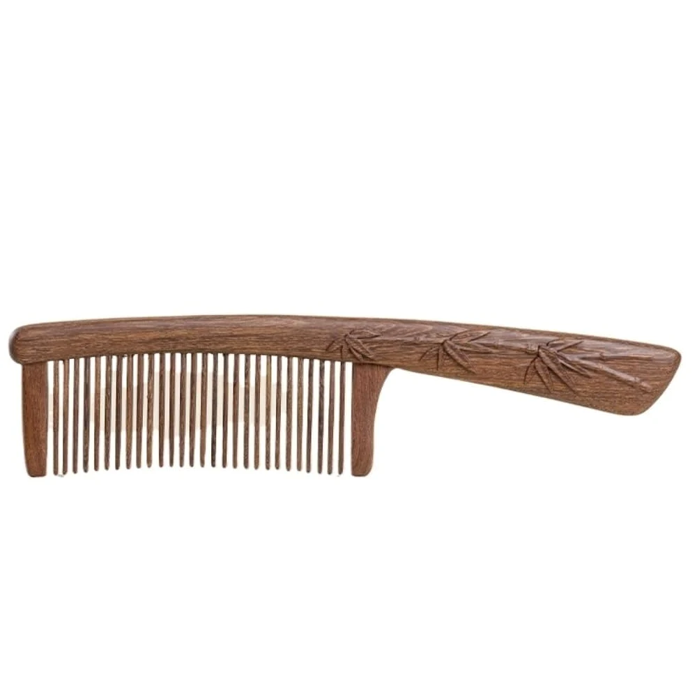 Kamm Kamm aus massivem Holz mit langem Griff, rechteckiger Damenkamm, Badezimmer-Duschkamm, Haarpflege- und Styling-Werkzeuge Kämme