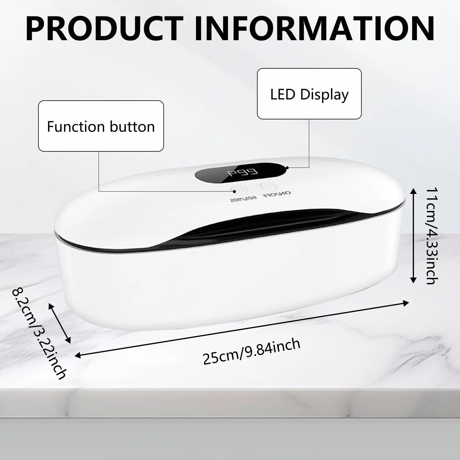 Professionelle Nail Art Sterilisator Box, LED Hochtemperatur Nail Art Sterilisator Werkzeug UV Ozon Desinfektionsschrank UV Desinfektionsschrank Maniküre Tool Desinfektionsmaschine