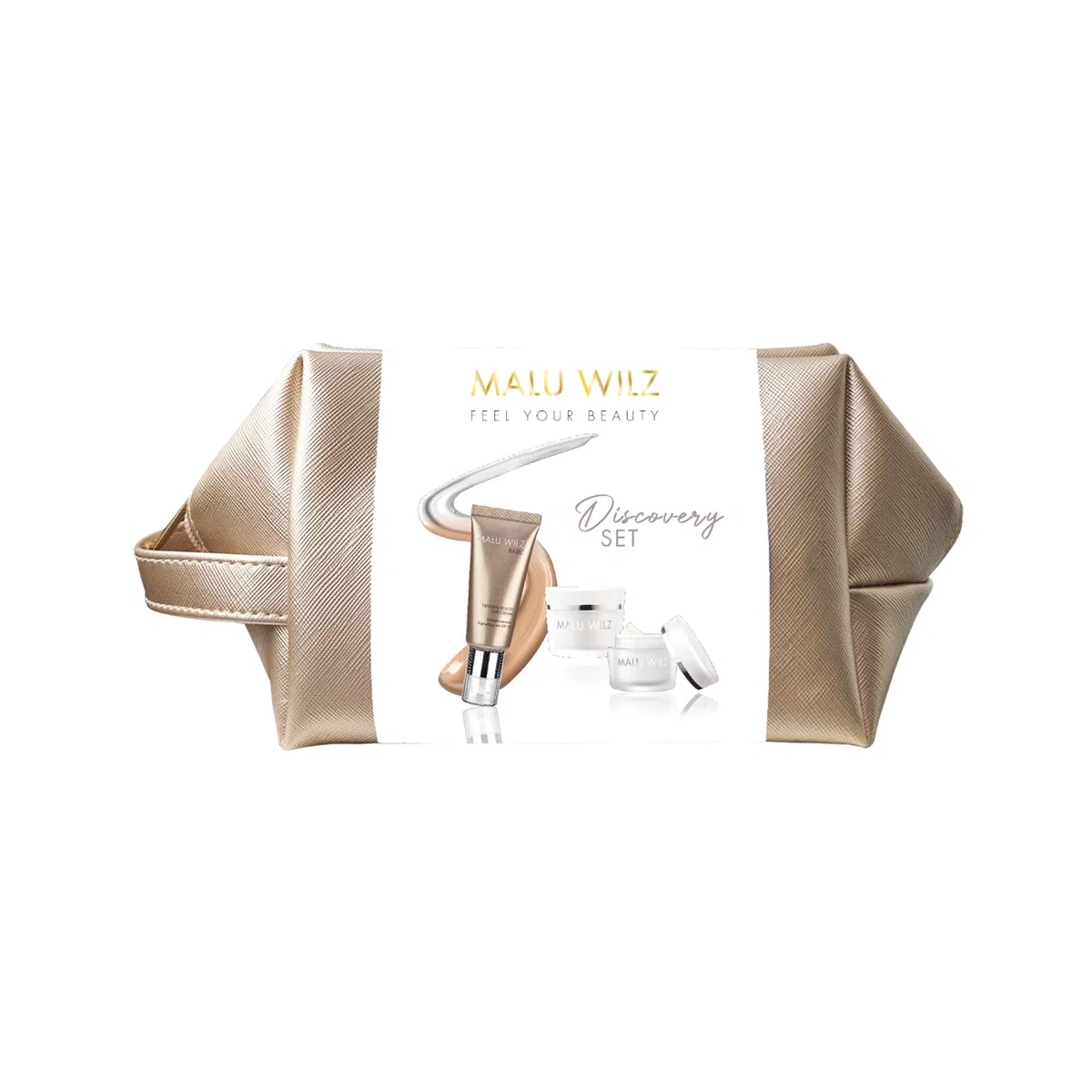 Malu Wilz Discovery Pflegeset - Beauty Set mit Q10 Energizer, Eye Control Cream und Natural Beauty Day Cream, Hochwirksame Gesichtspflege mit Anti Aging Effekt