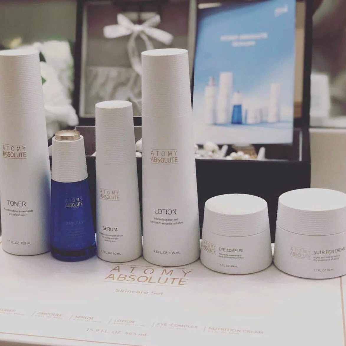 Atomy Absolute Skincare Set 465ml, Toner 150ml, Ampulle 40ml, Serum 50ml, Lotion 135ml, Eye-Complex 40ml, Nutrition Cream 50ml