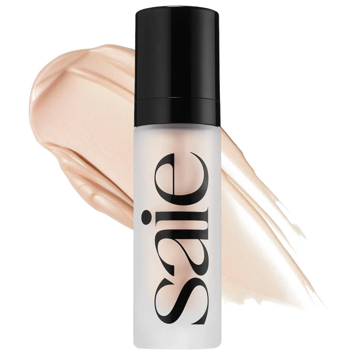 Saie Glowy Super Gel – Ultra-transparenter, aufhellender Hautton, Flüssiger Highlighter + Glow Primer für Gesichts-Make-up – Hautpflege-infundierte Glow-Tropfen mit feuchtigkeitsspendendem Squalanöl