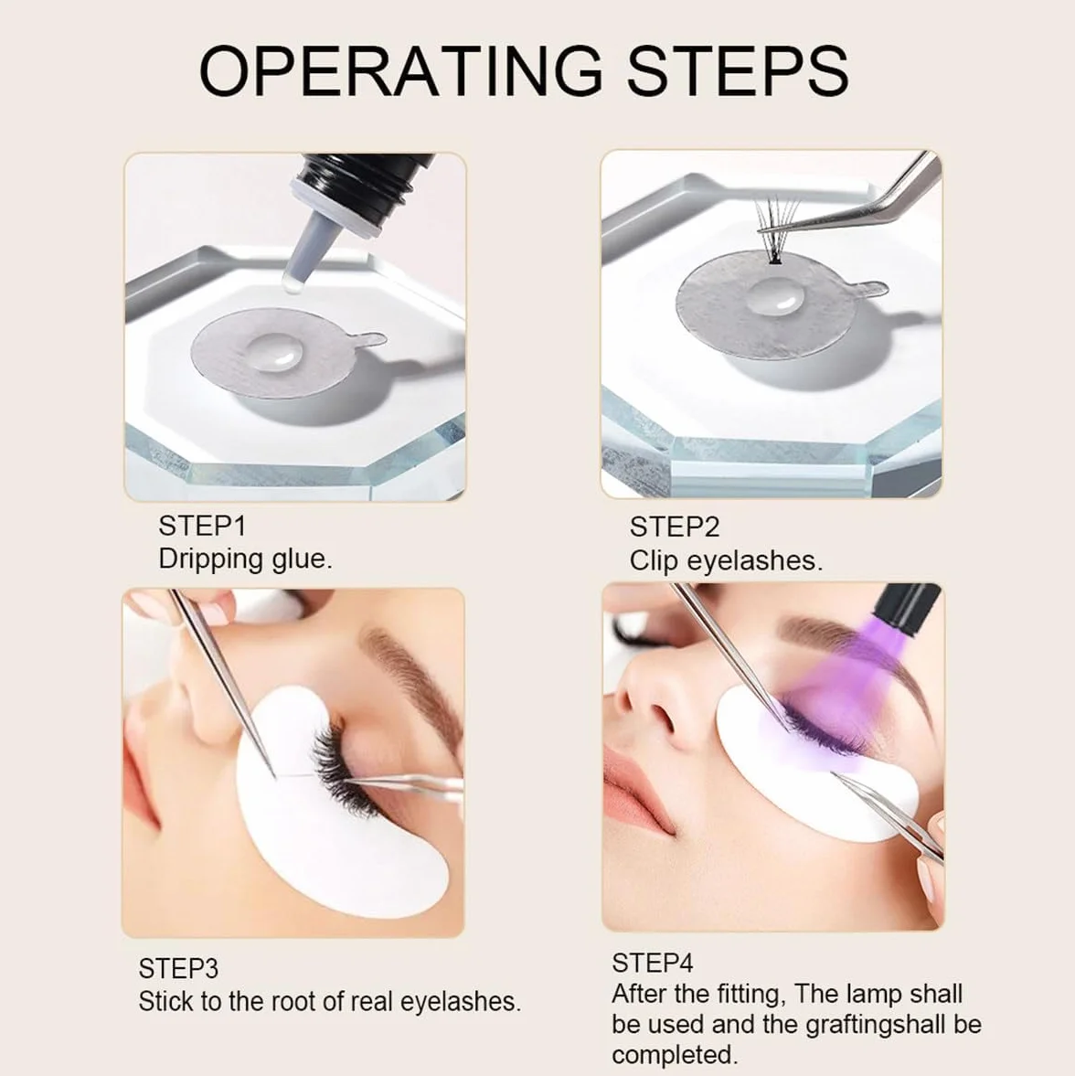 UV-Licht für lichthärtenden UV-Wimpernverlängerungskleber, UV-LED-Wimpernverlängerungslicht + Augenklappe + Schutzbrille + Fußschalter,Einstellbare Punktgröße,10 W flexibler Schwanenhals,White